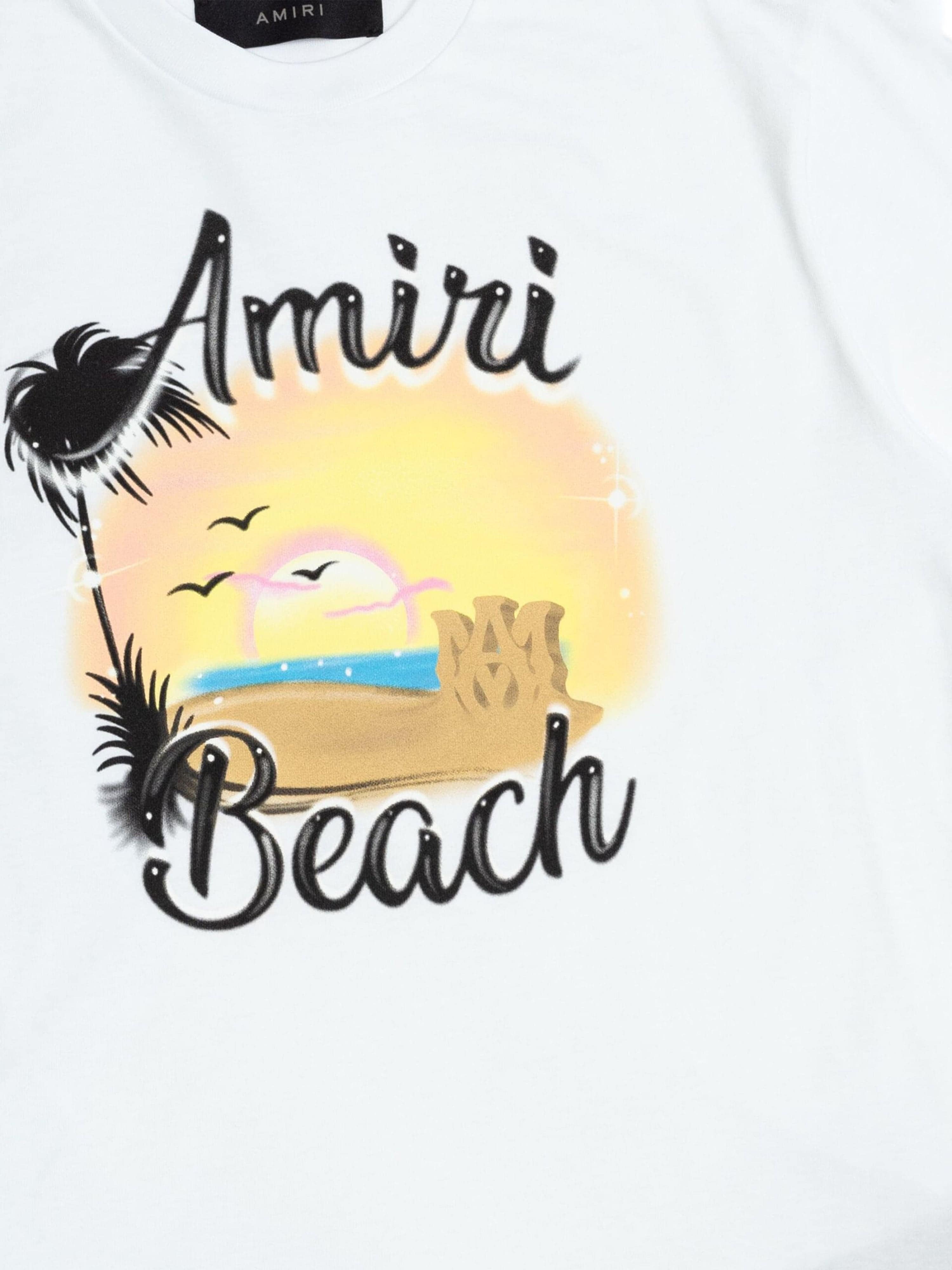 Amiri Kids MA Sandcastle T-Shirt in White