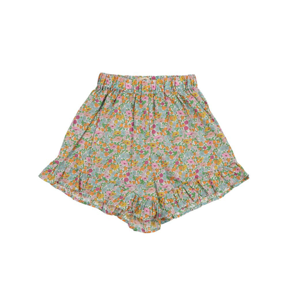 Girls Colorful Floral Cotton Shorts