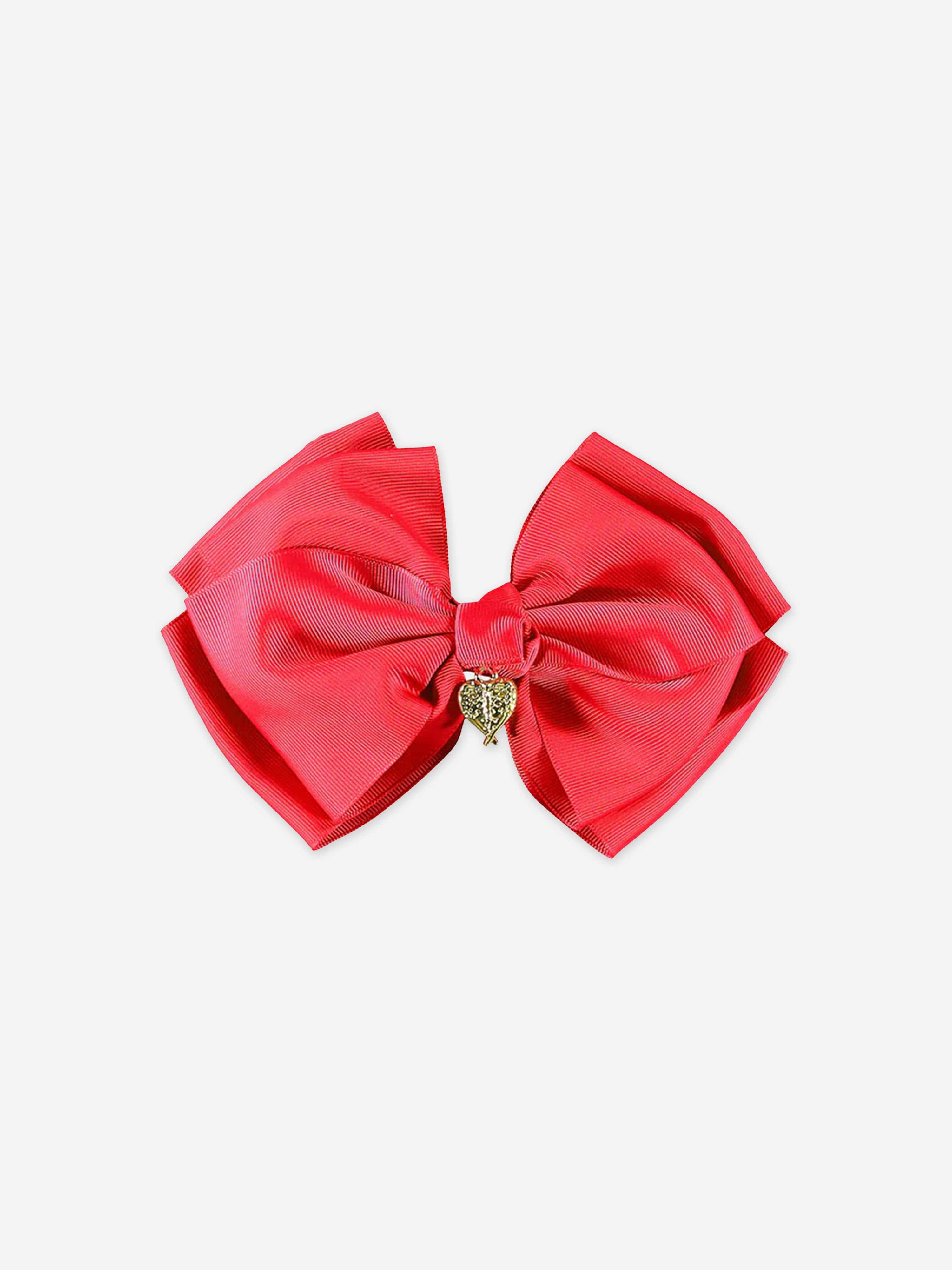 Girls Giant Bow Hair Clip in Red