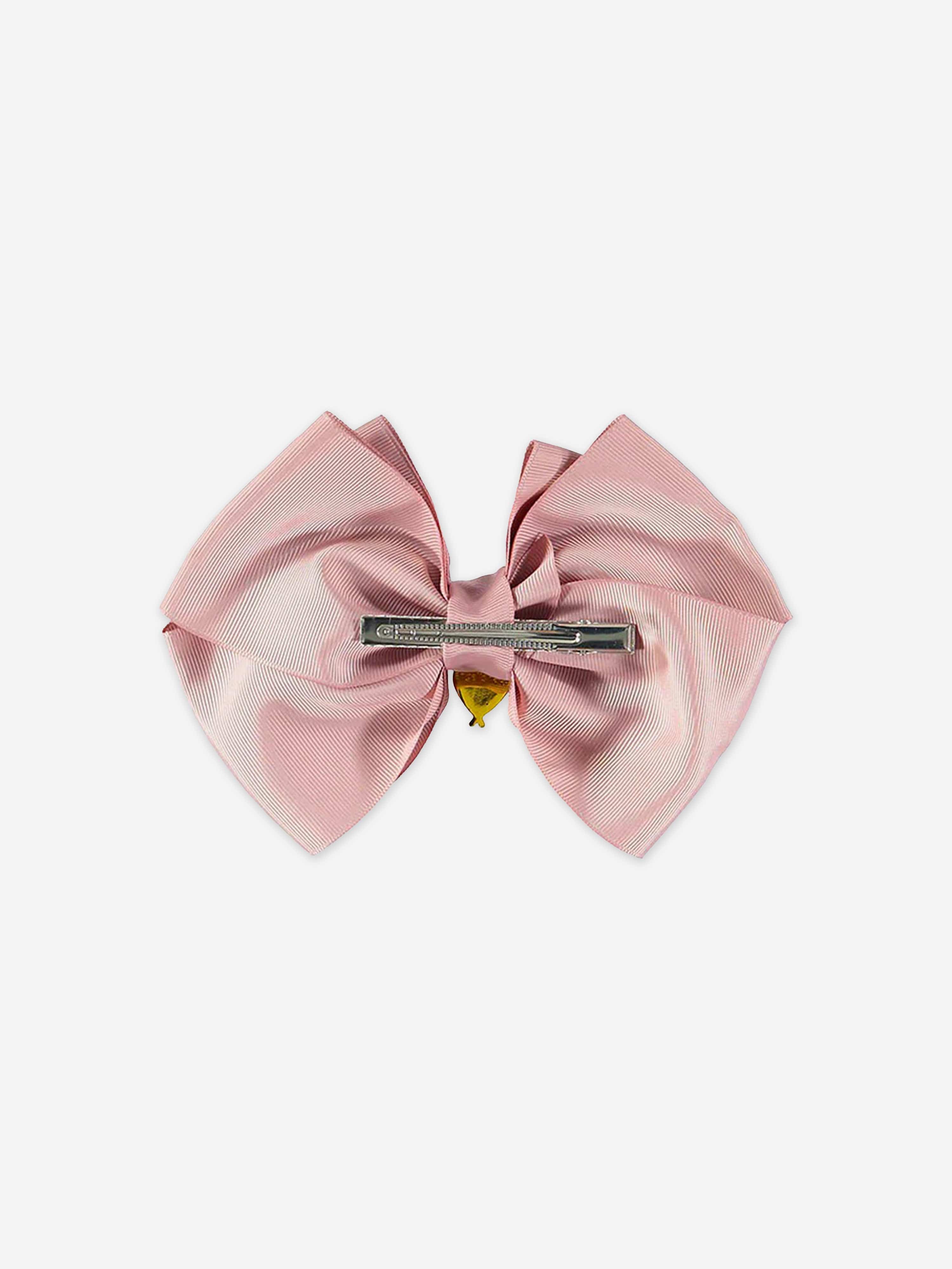 Girls Giant Bow Hair Clip in Pink