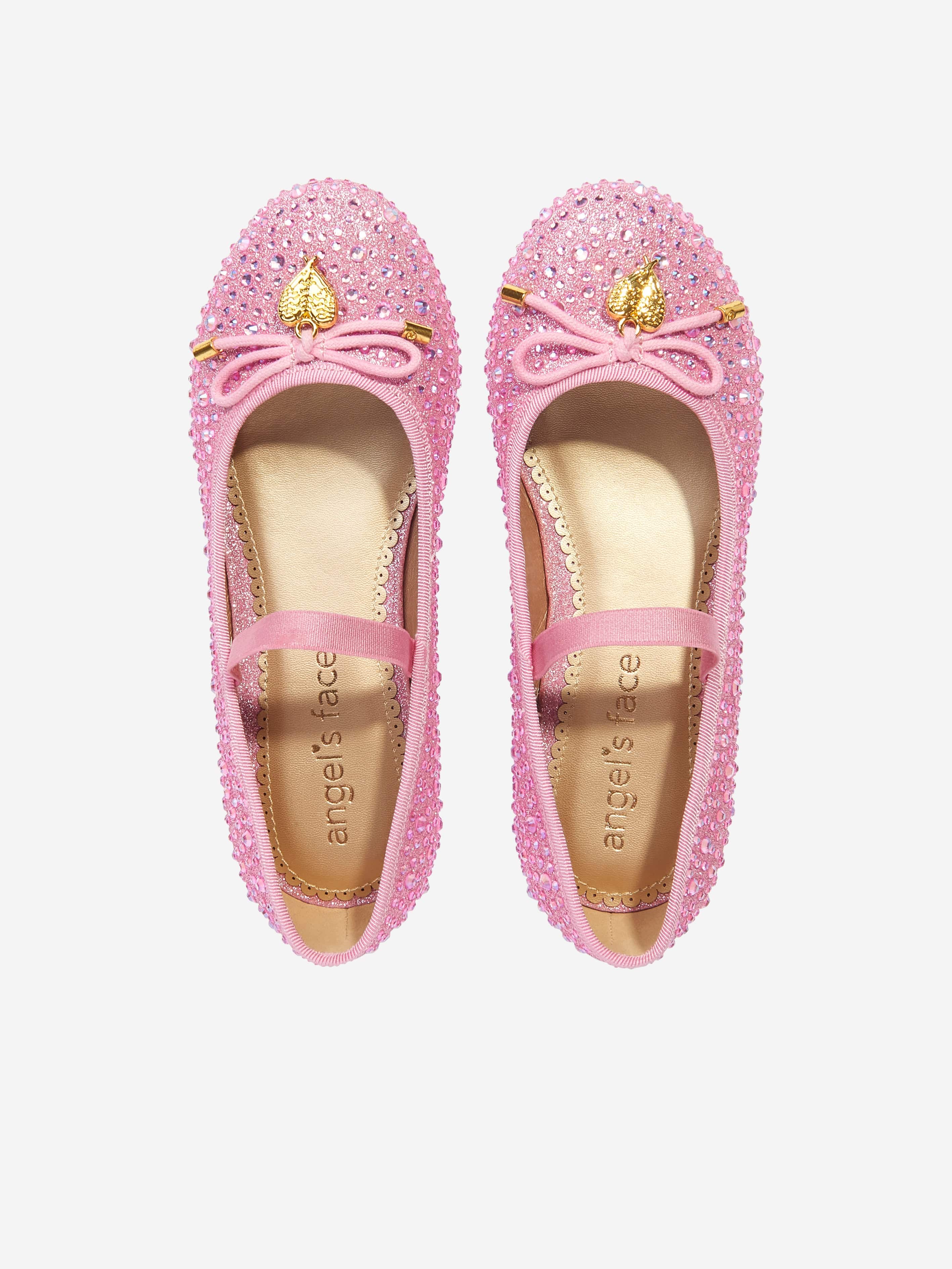Girls Maya Crystal Pumps in Pink