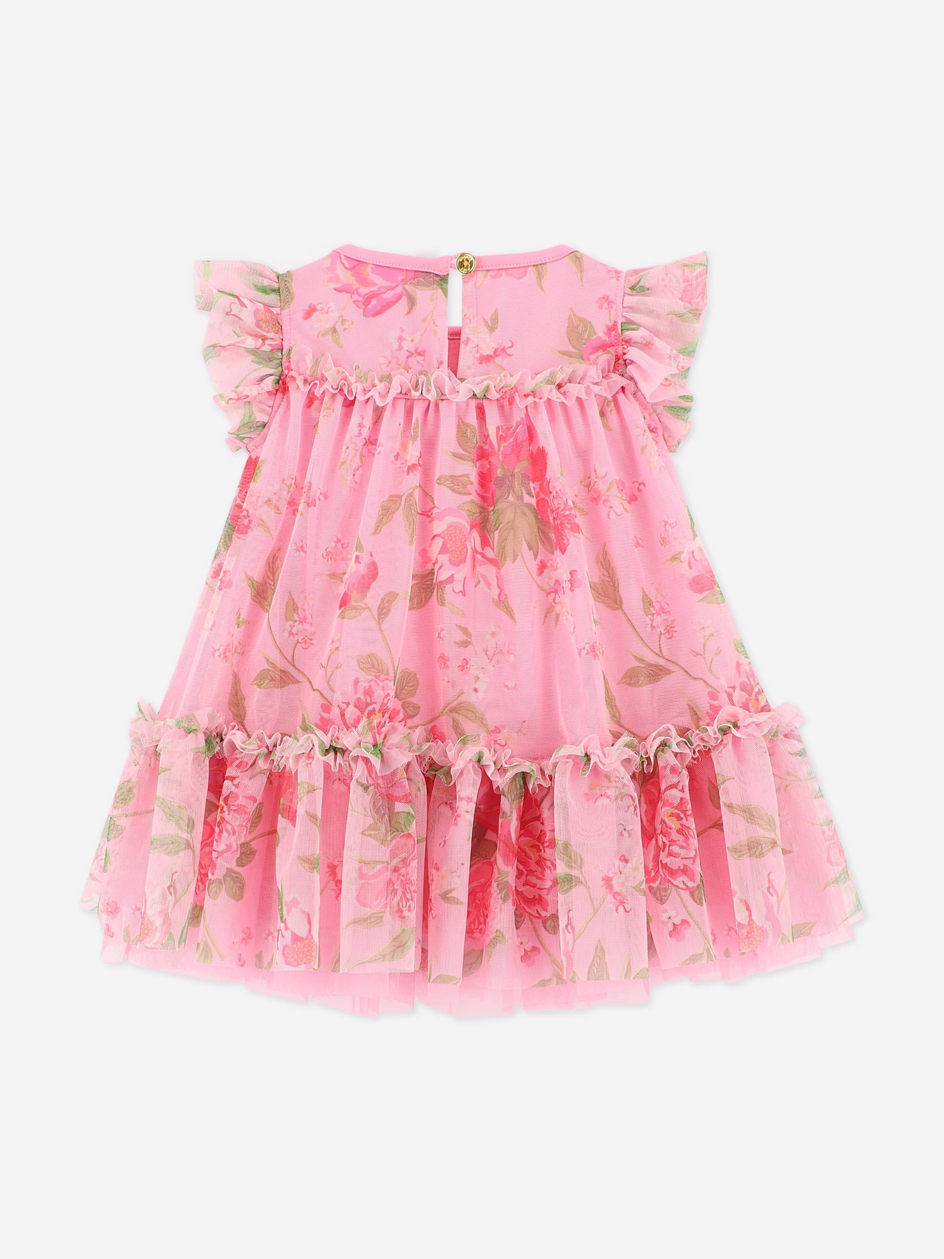 Baby Girls Rosebud Flower Dress in Pink
