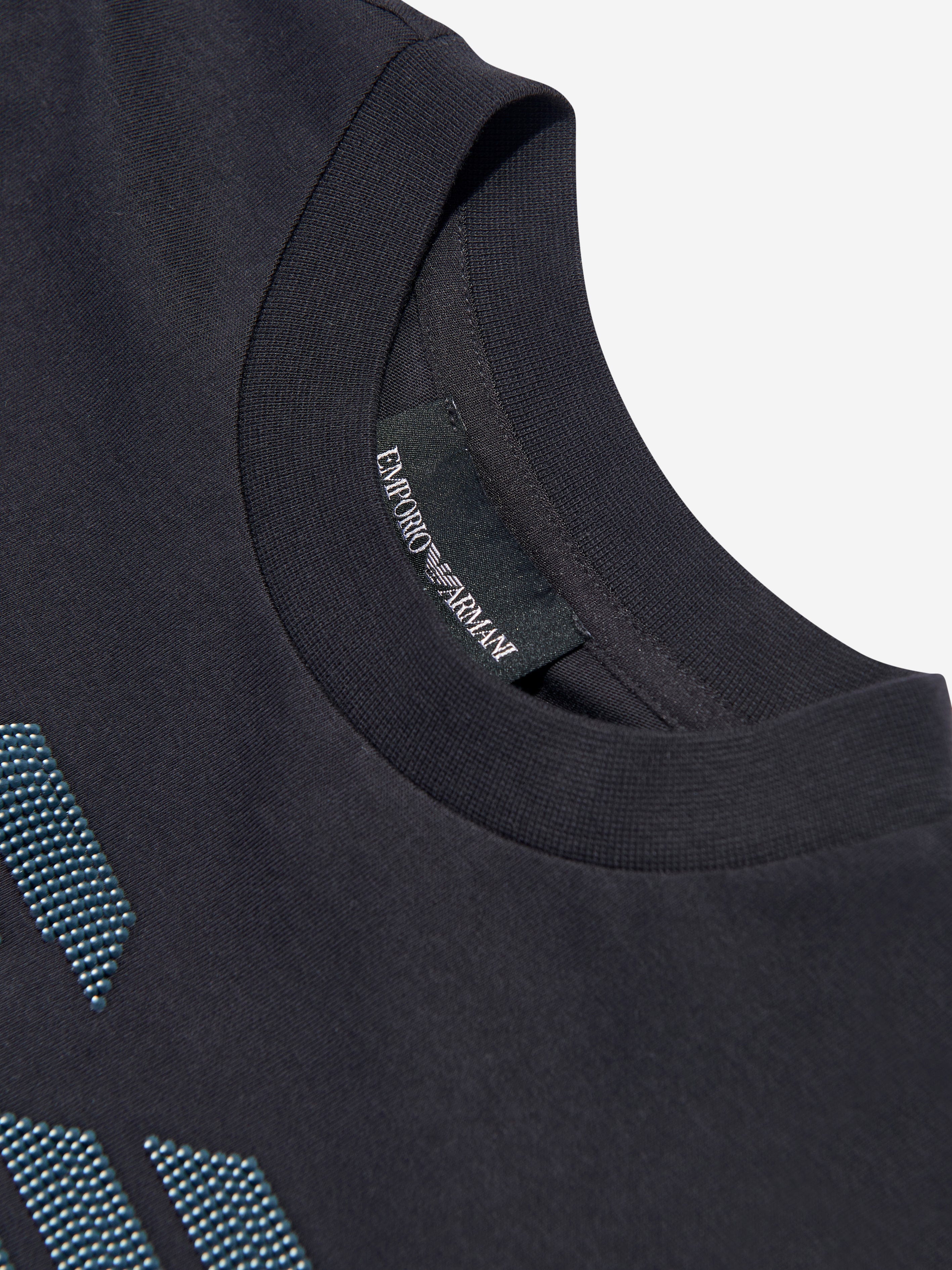 Emporio Armani Boys Logo T-Shirt in Navy