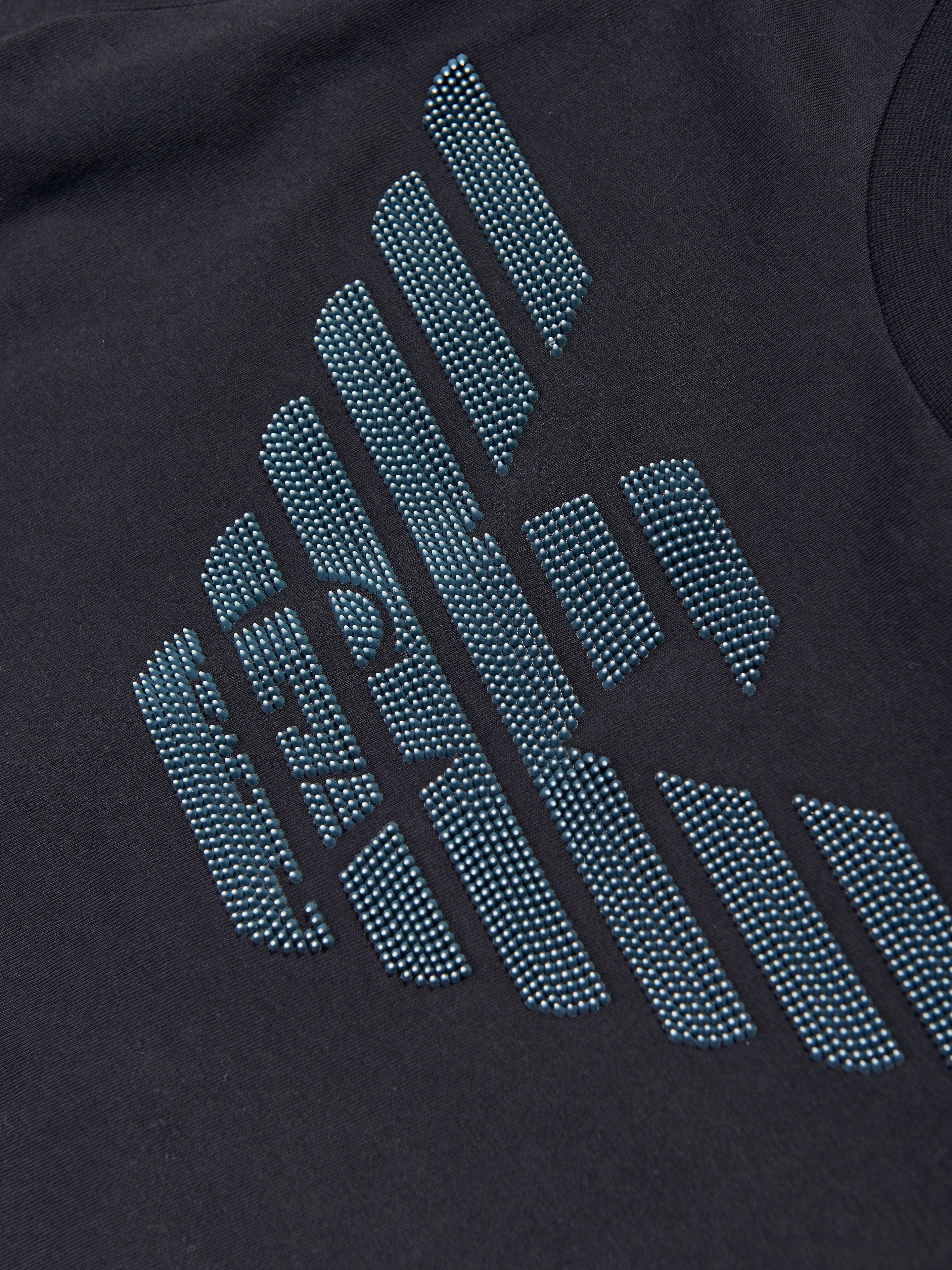 Emporio Armani Boys Logo T-Shirt in Navy