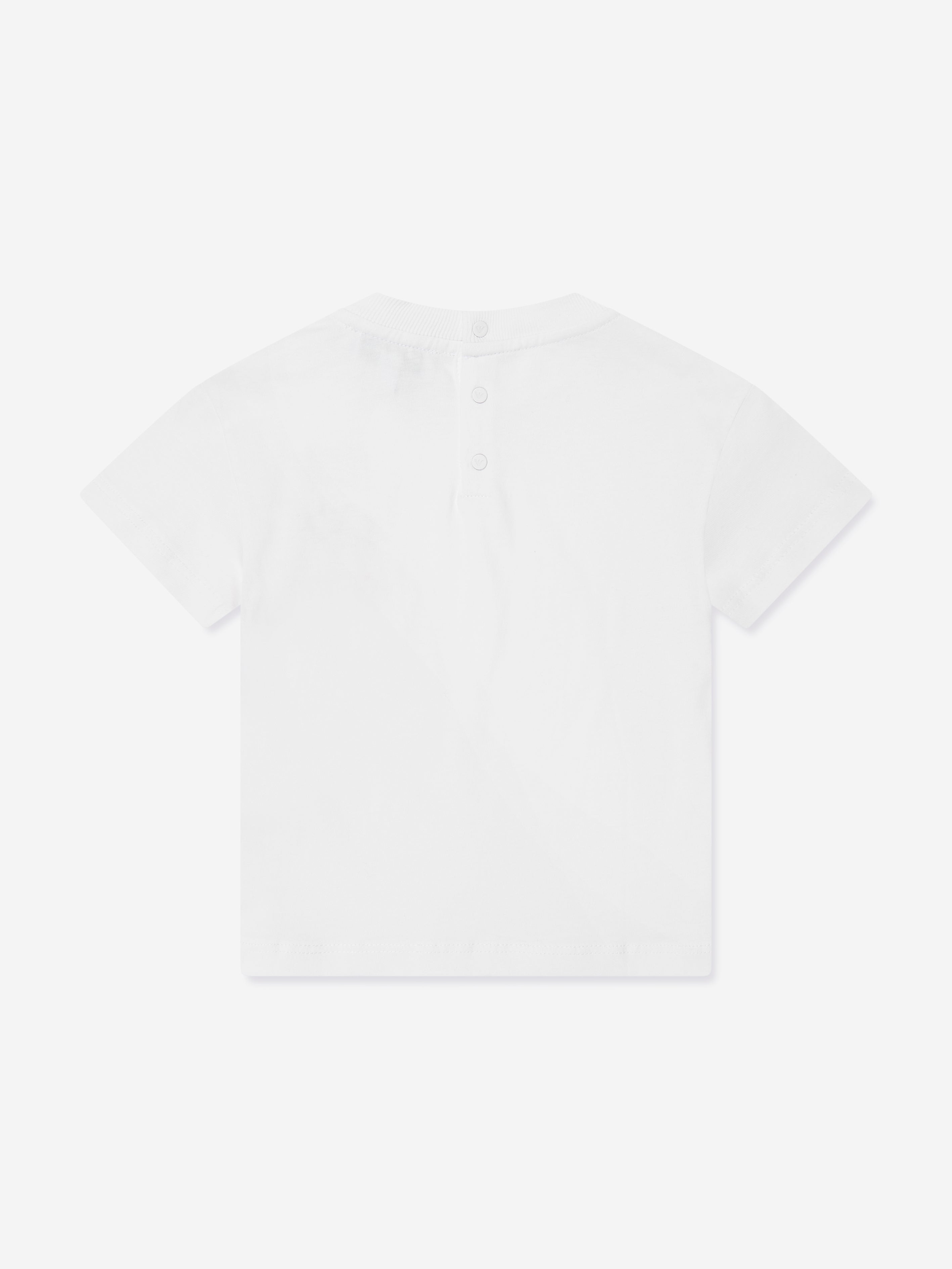 Emporio Armani Baby Boys Applique T-Shirt in White