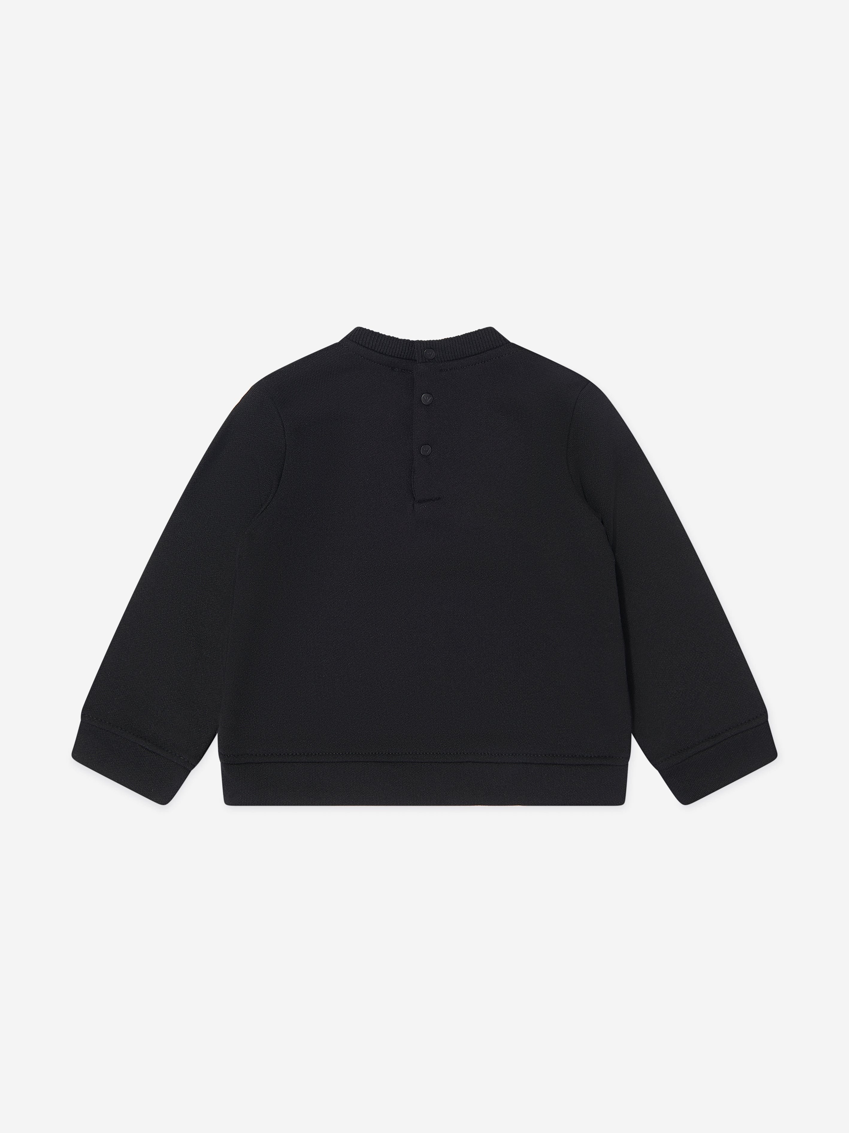 Emporio Armani Baby Boys Logo Sweatshirt in Black