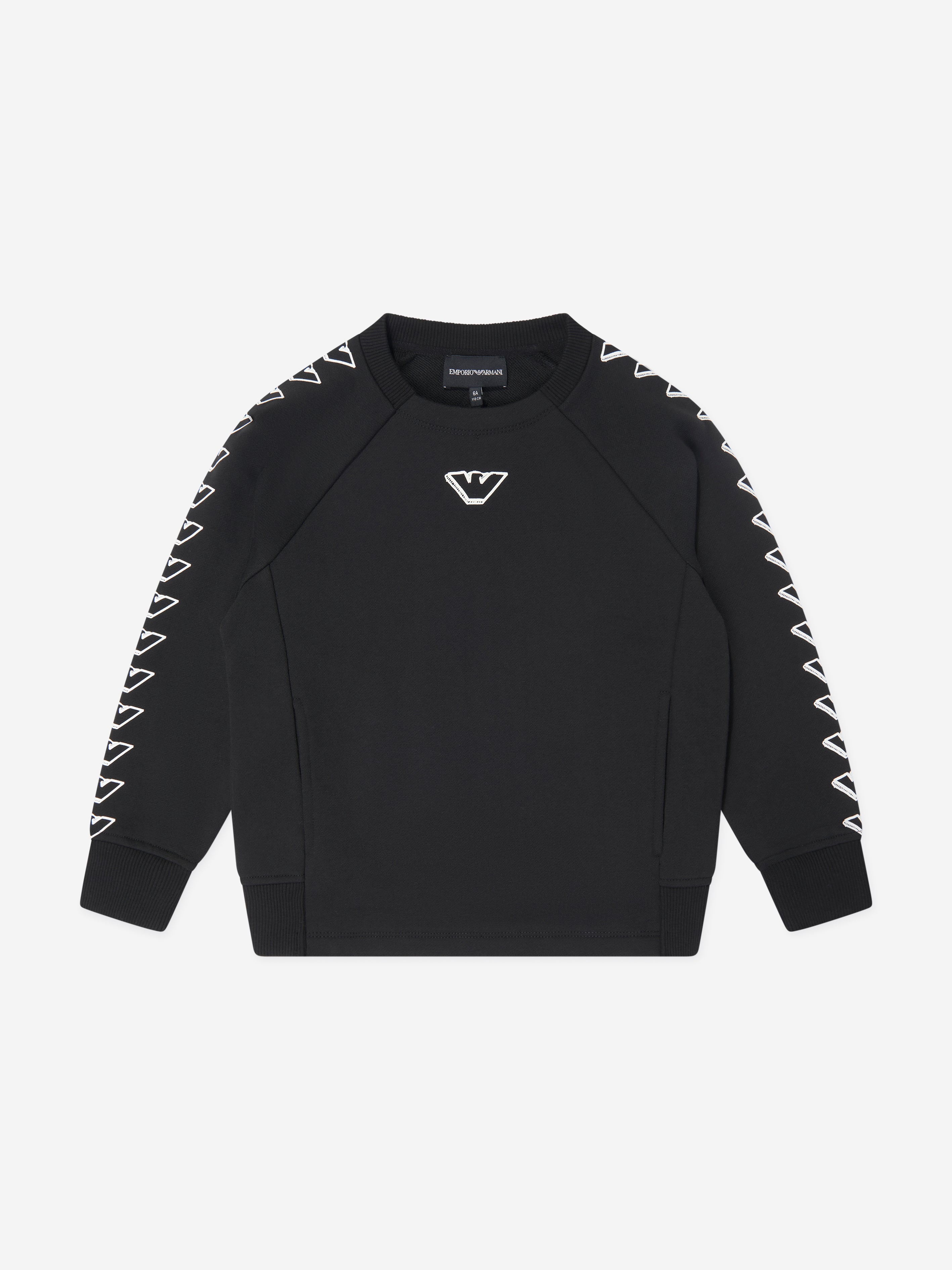 Emporio Armani Boys Logo Sweatshirt in Black