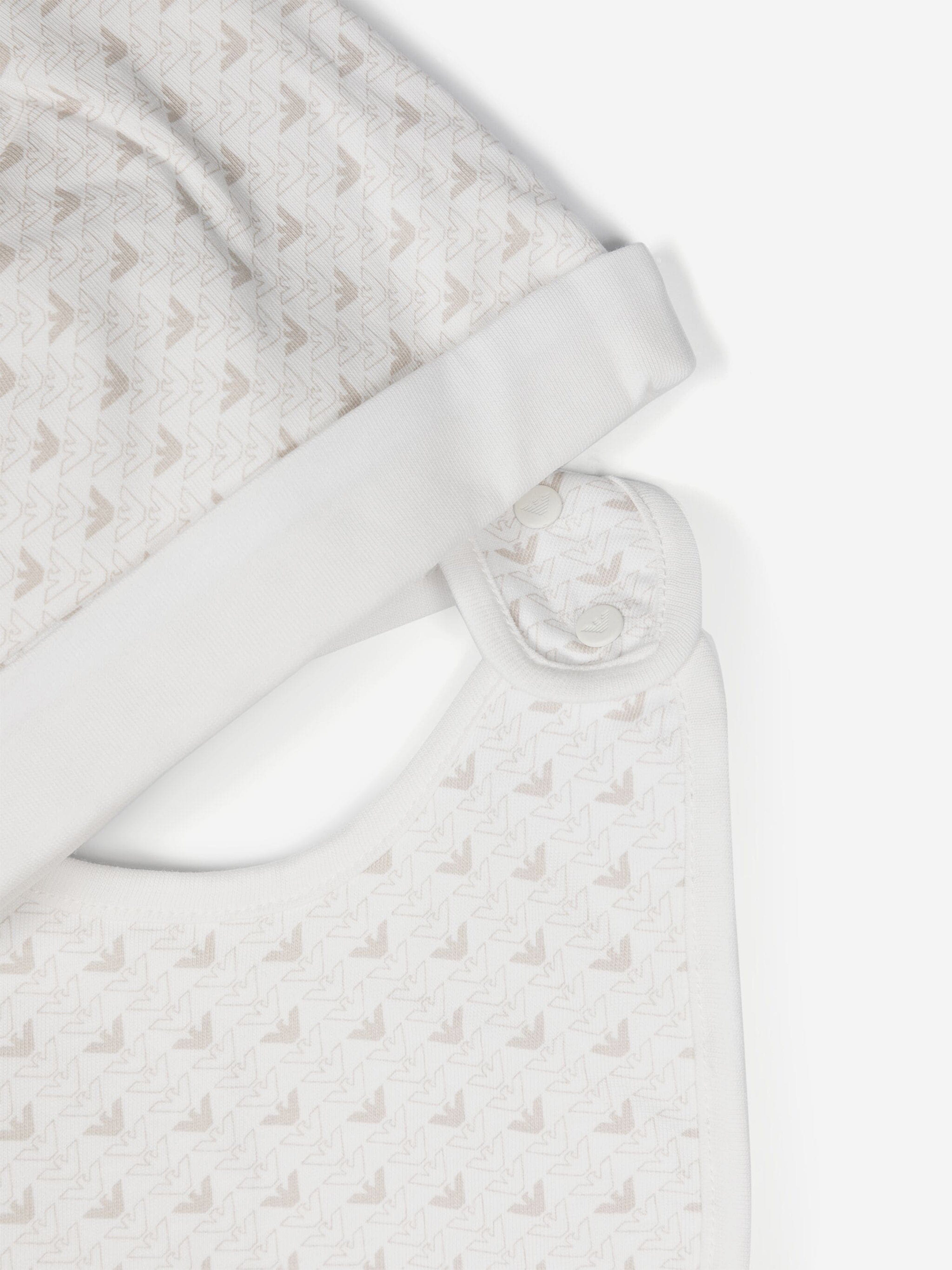 Emporio Armani Baby Logo Babygrow Gift Set in Beige