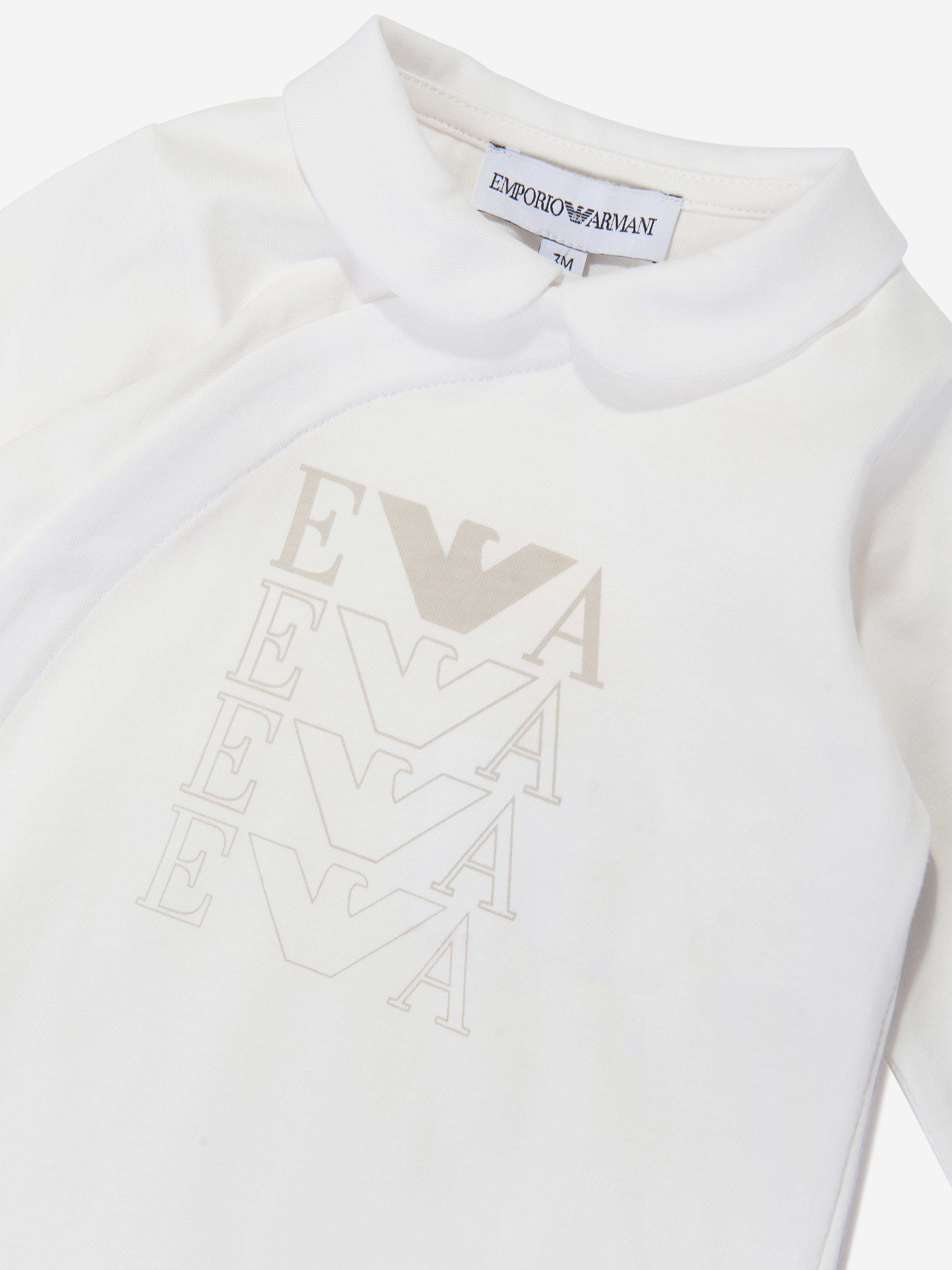 Emporio Armani Baby Logo Babygrow in White