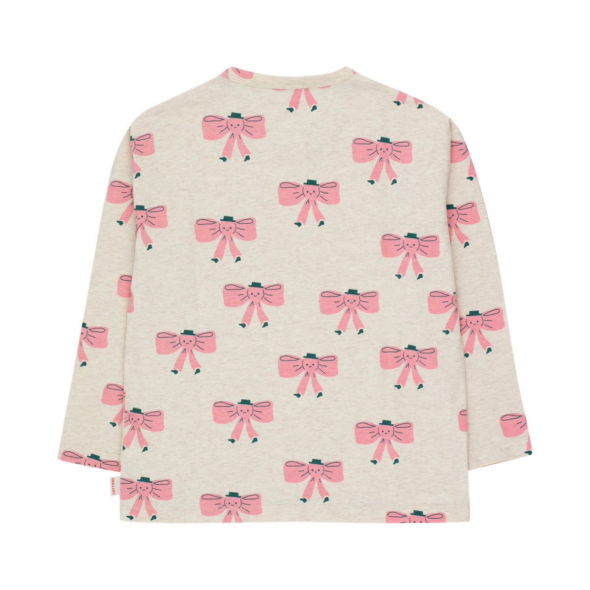 Boys & Girls Beige Printed Cotton T-Shirt