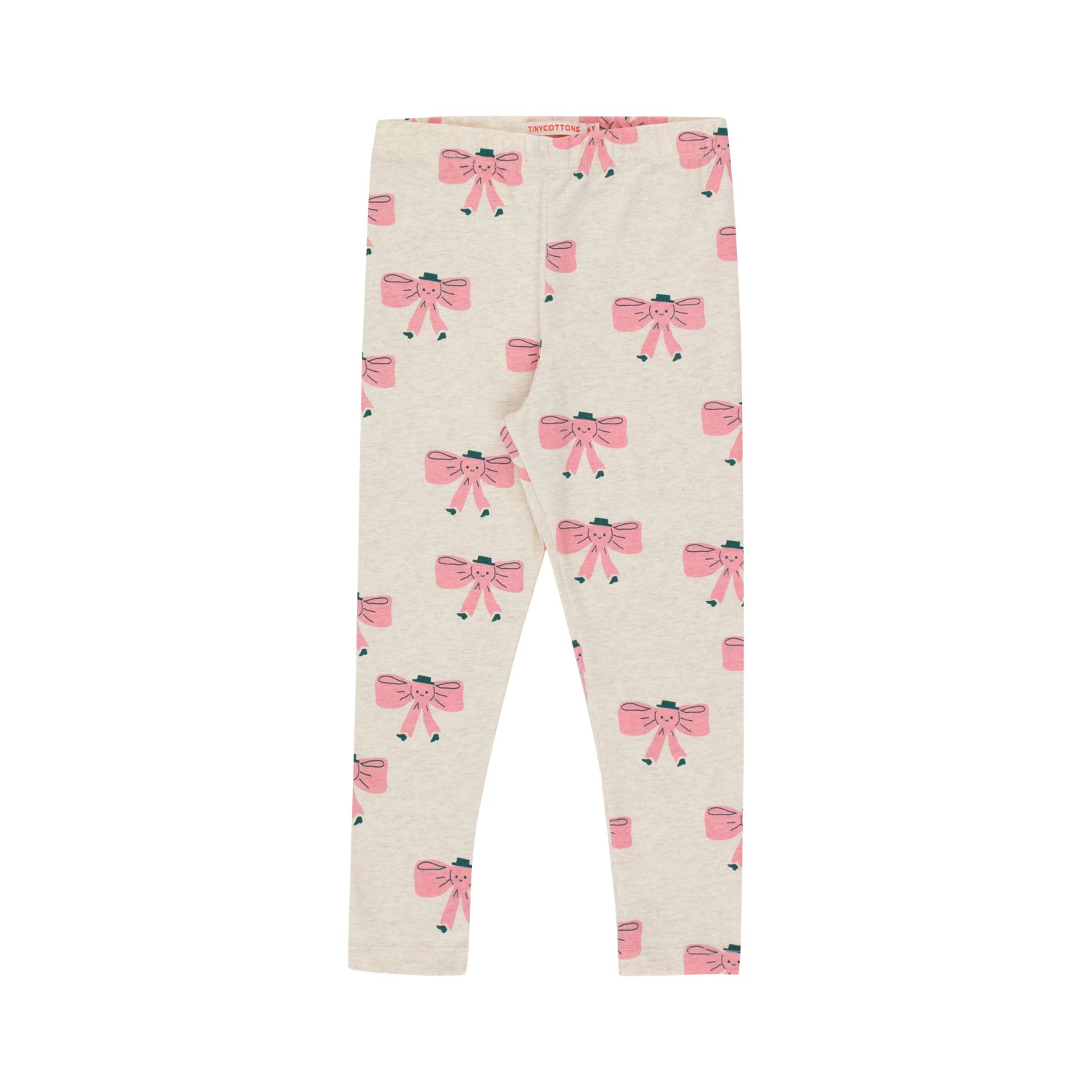 Boys & Girls Beige Printed Cotton Leggings