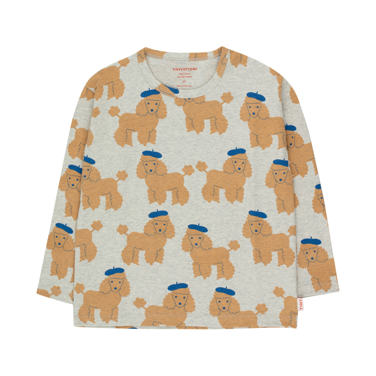 Boys & Girls Grey Printed Cotton T-Shirt