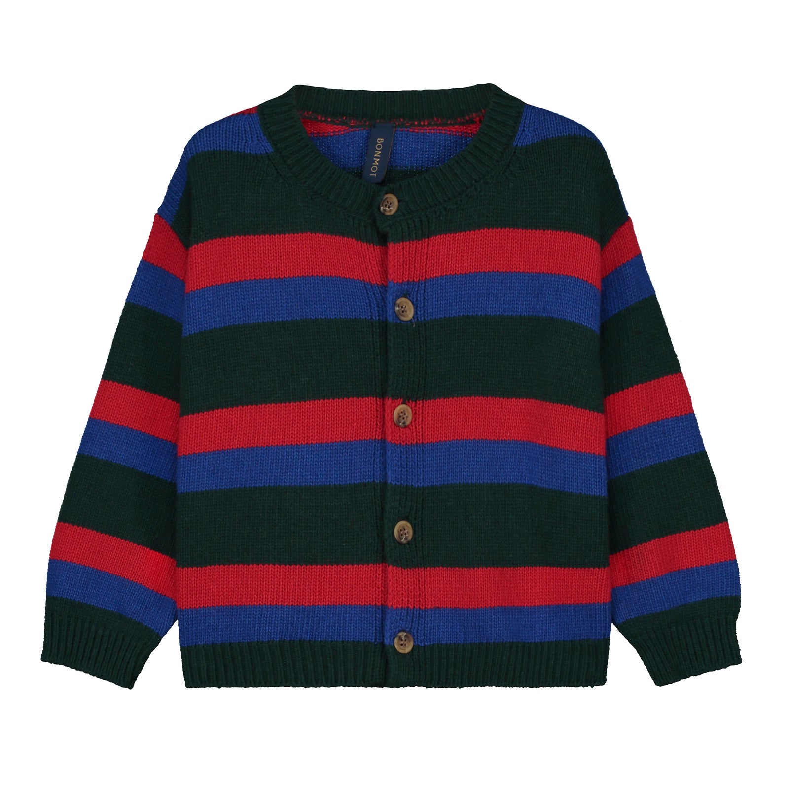 Boys & Girls Green Stripes Cardigan