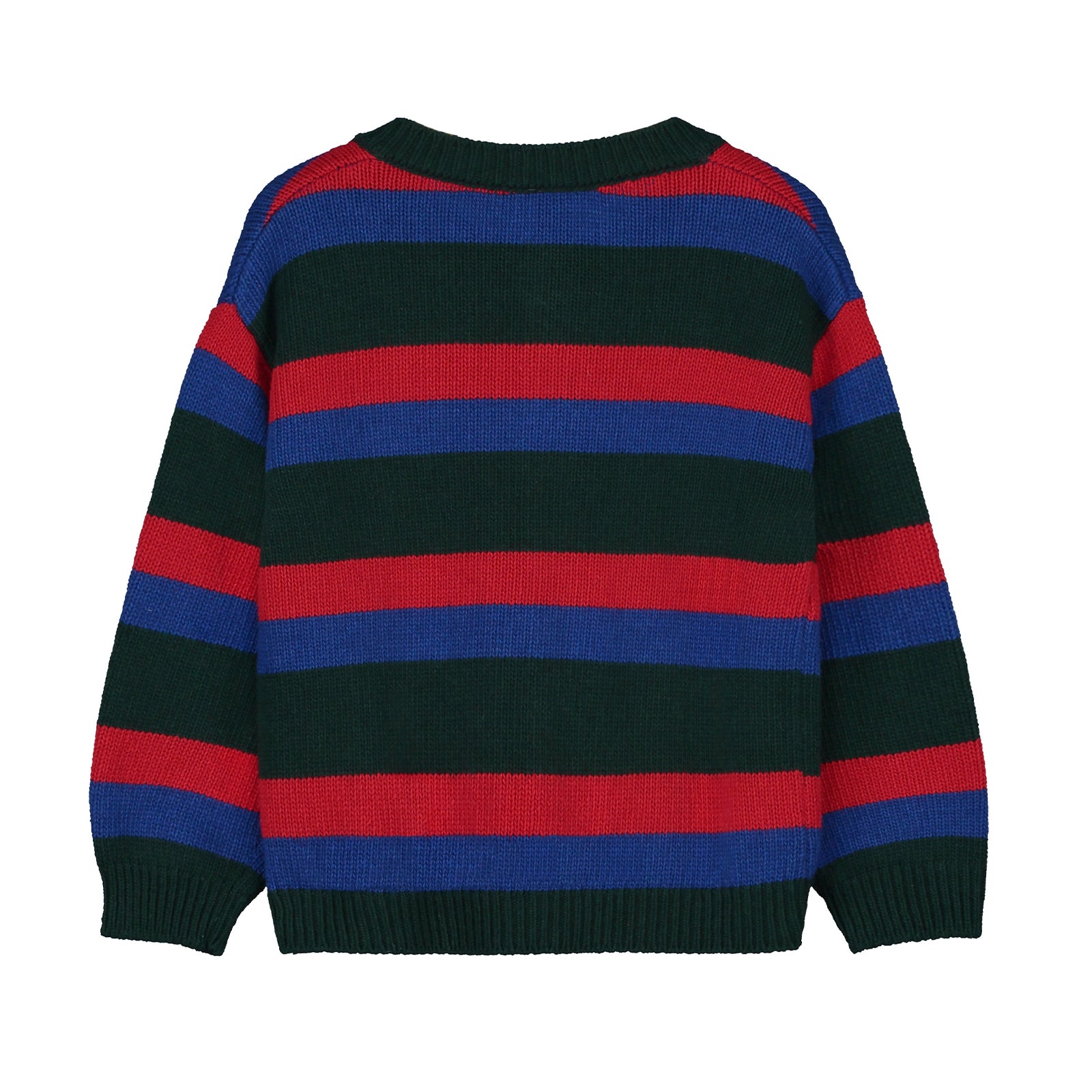 Boys & Girls Green Stripes Cardigan