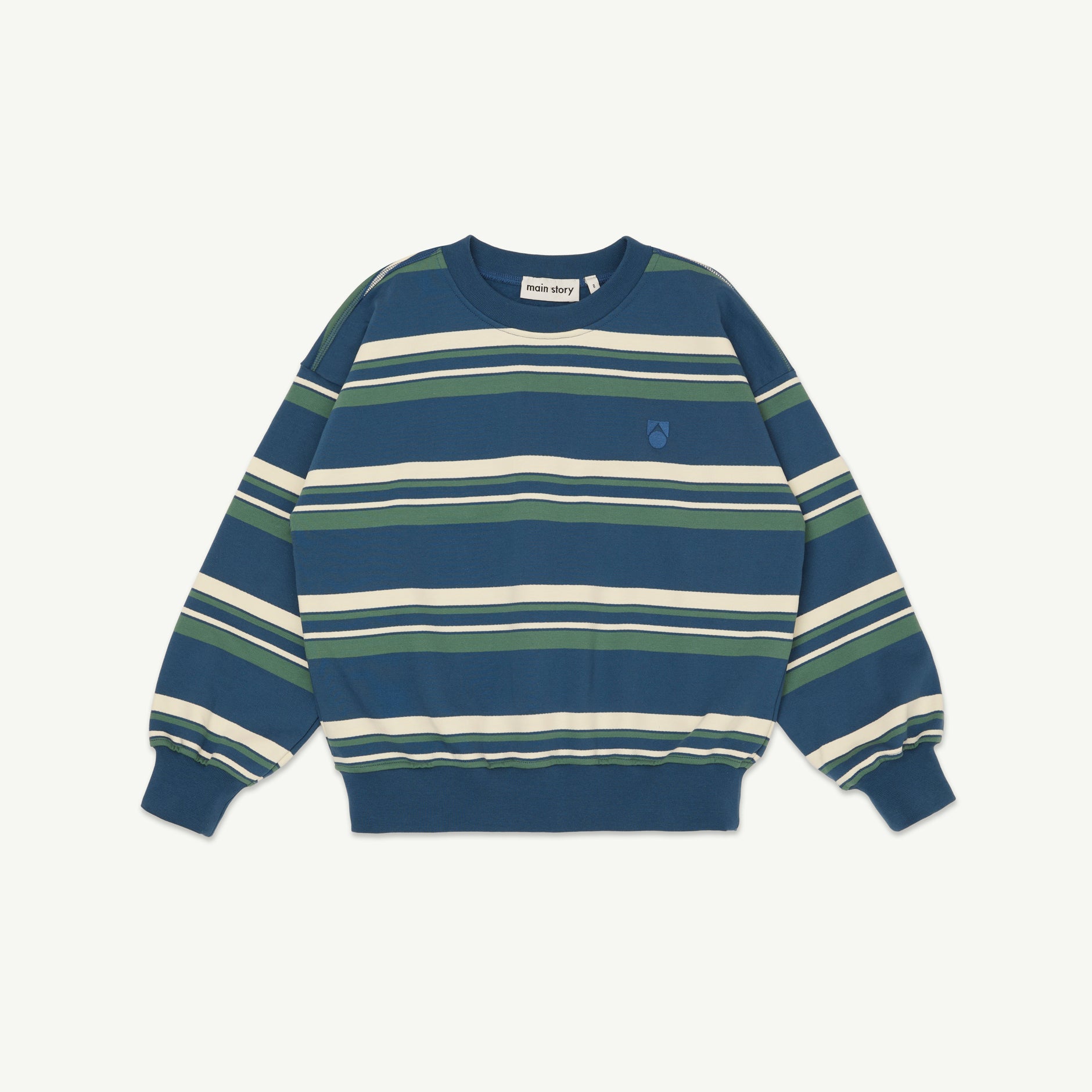 Boys & Girls Blue Stripes Cotton Sweatshirt