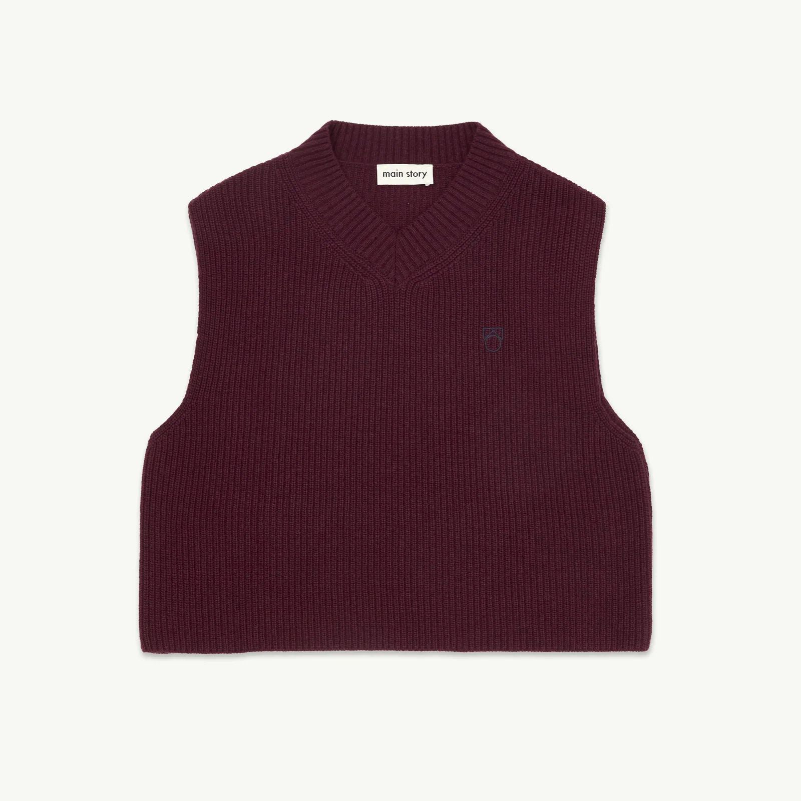 Boys & Girls Wine Red Wool Knit Vest