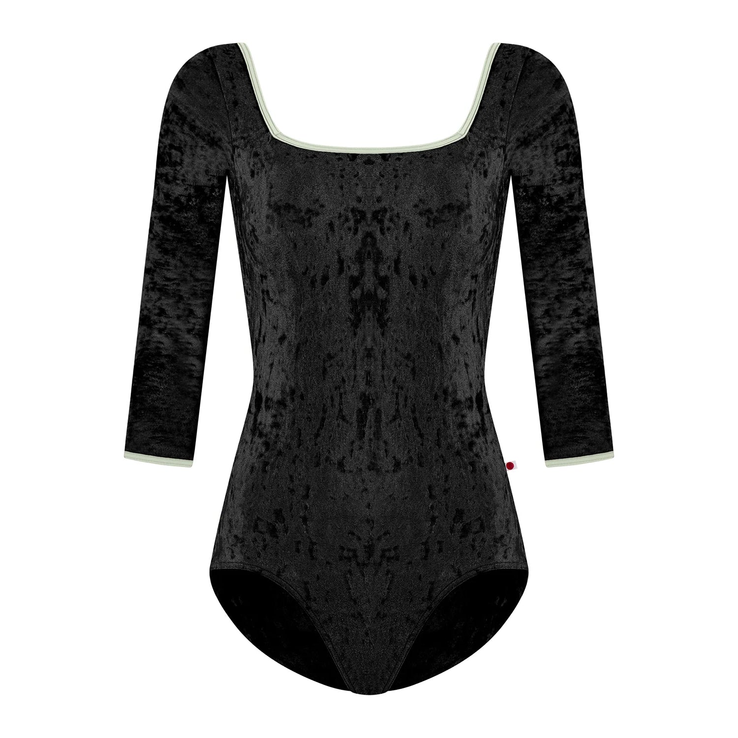 Combinaison de danse féminine noire « Marieke/CV-Black/T-Pistachio/Manches 3/4 »