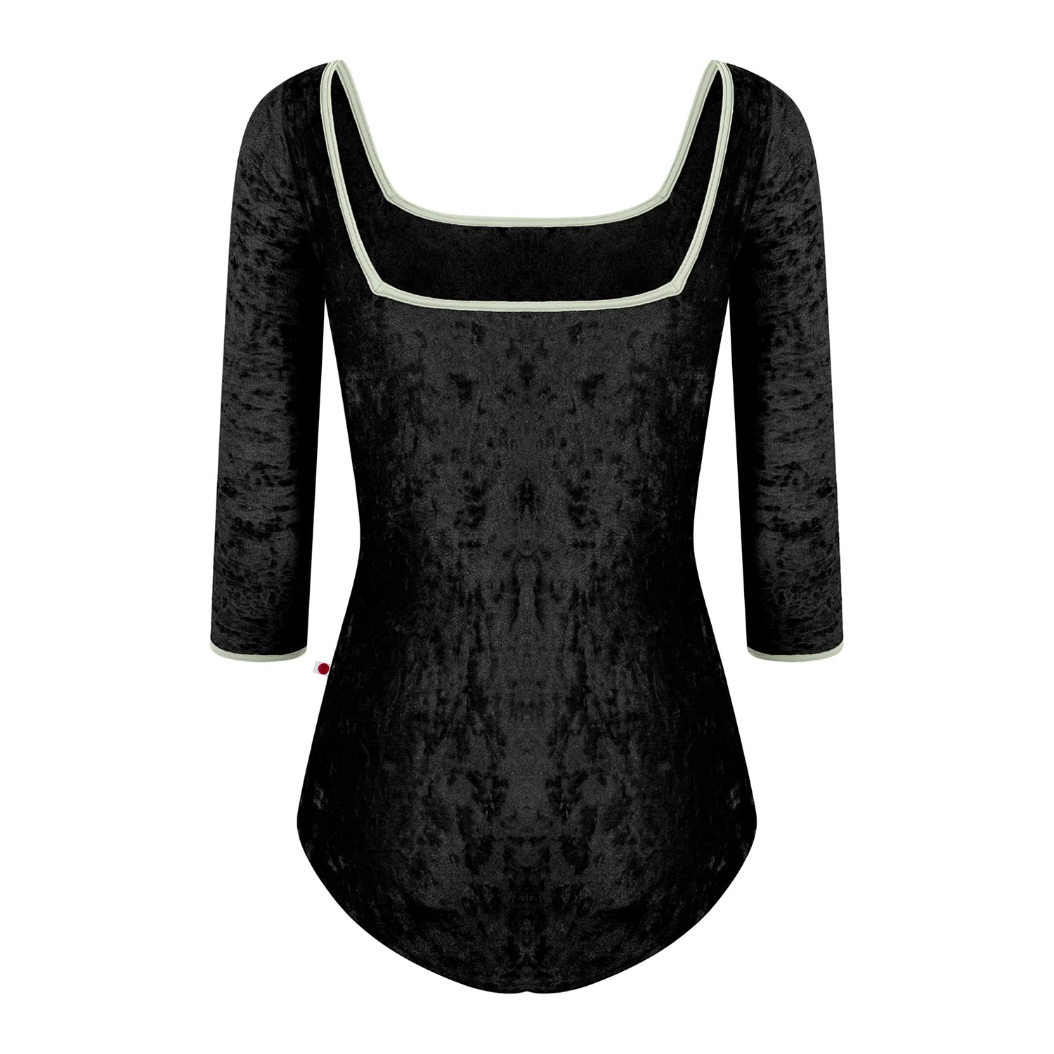 Combinaison de danse féminine noire « Marieke/CV-Black/T-Pistachio/Manches 3/4 »