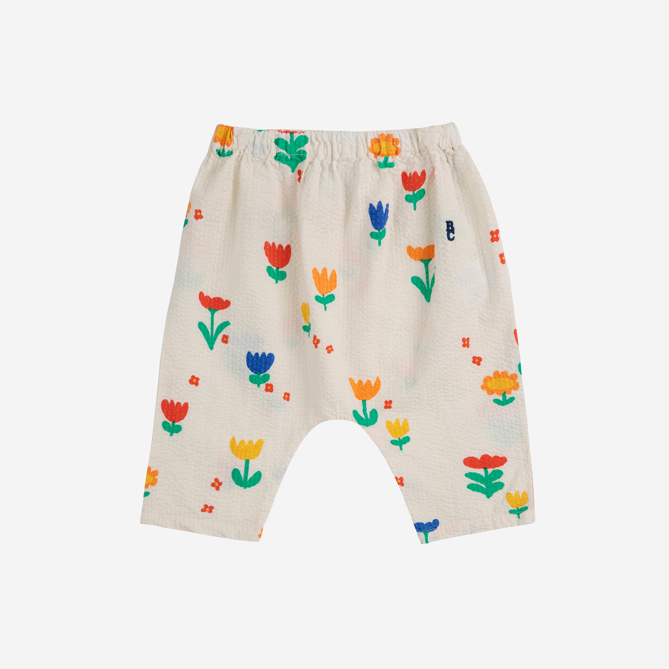 Baby Boys & Girls Offwhite Printed Flower Cotton Pants