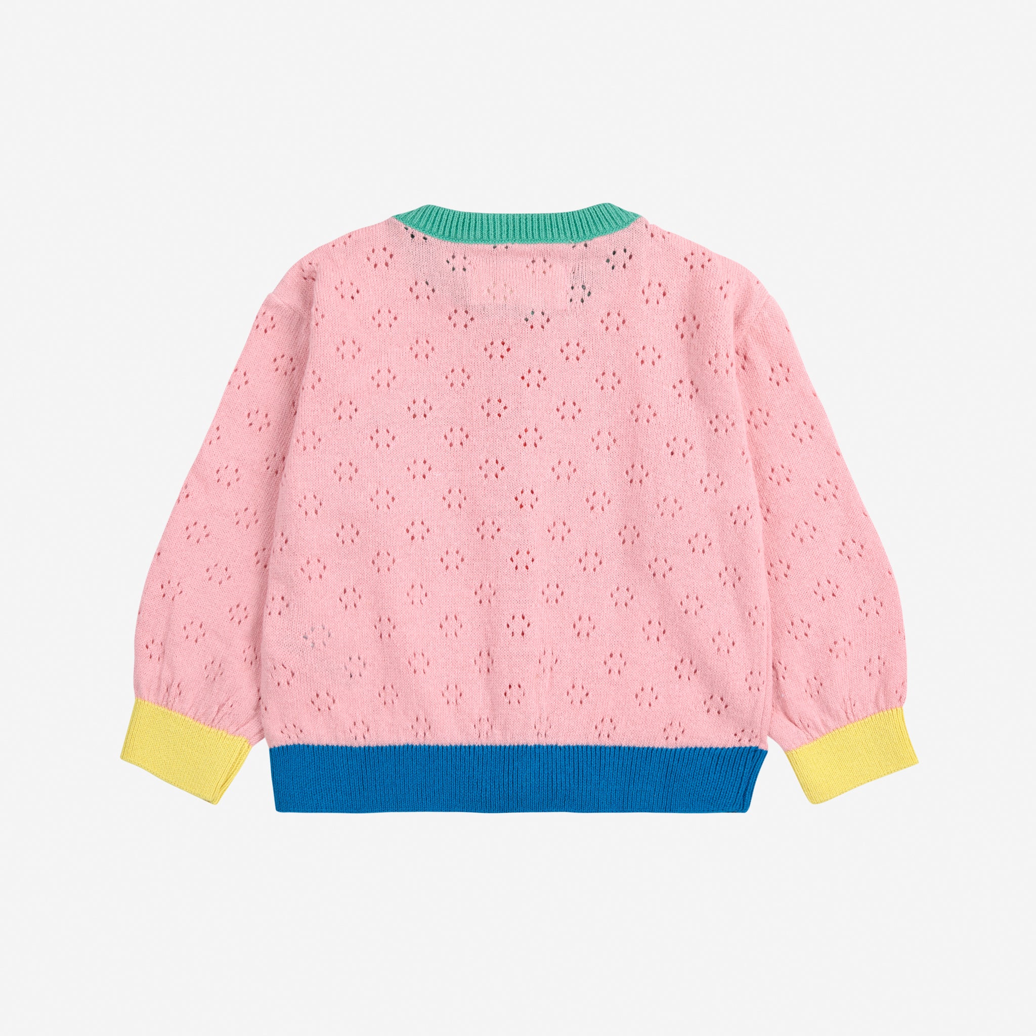 Baby Girls Light Pink Logo Embroidered Cotton Cardigan