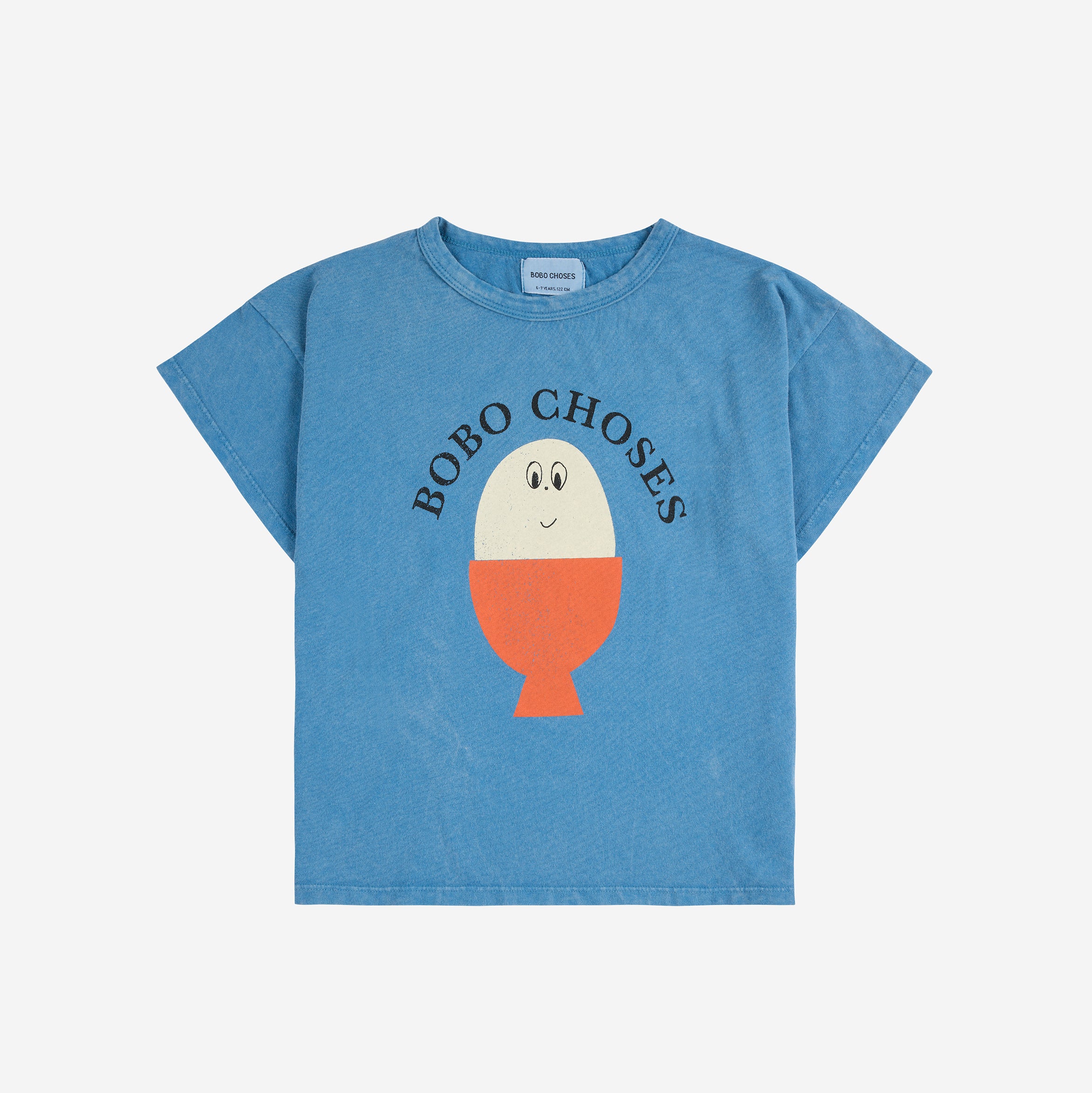 Boys & Girls Light Blue Printed Logo Cotton T-Shirt