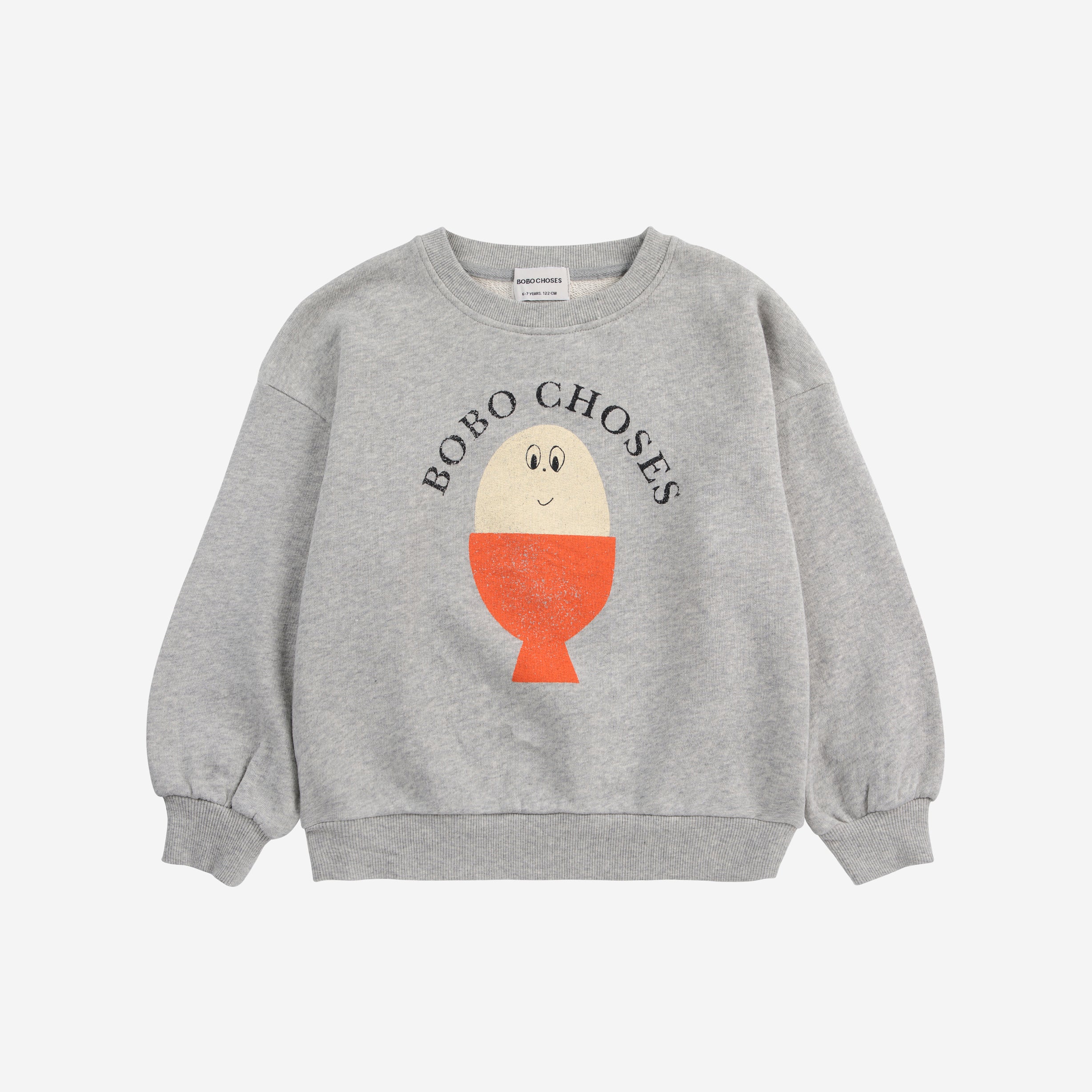 Boys & Girls Grey Printed Logo Cotton Sweatshirt