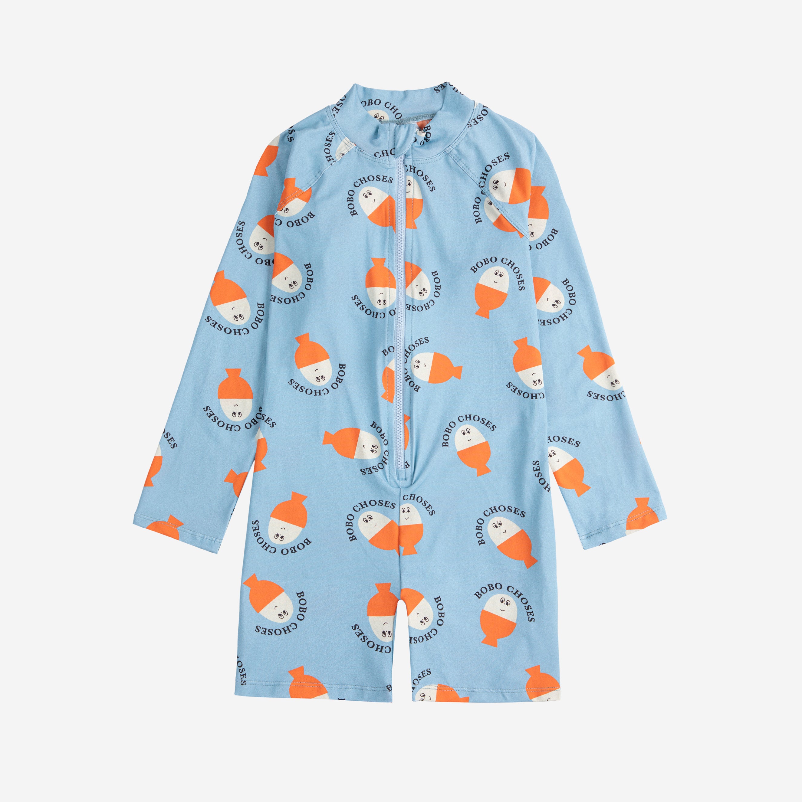 Boys & Girls Blue Printed Logo Swimwear