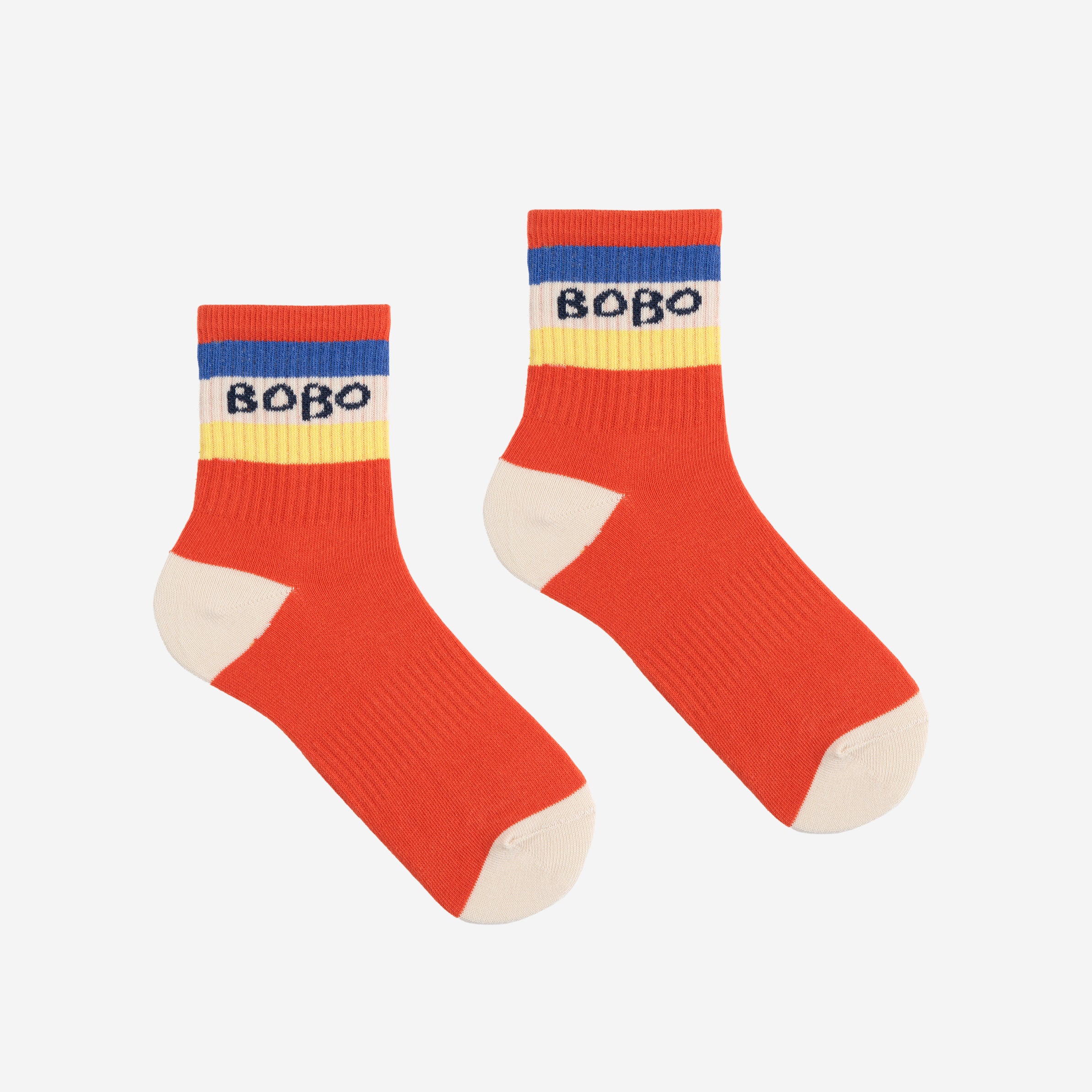 Boys & Girls Red Embroidery Logo Cotton Socks