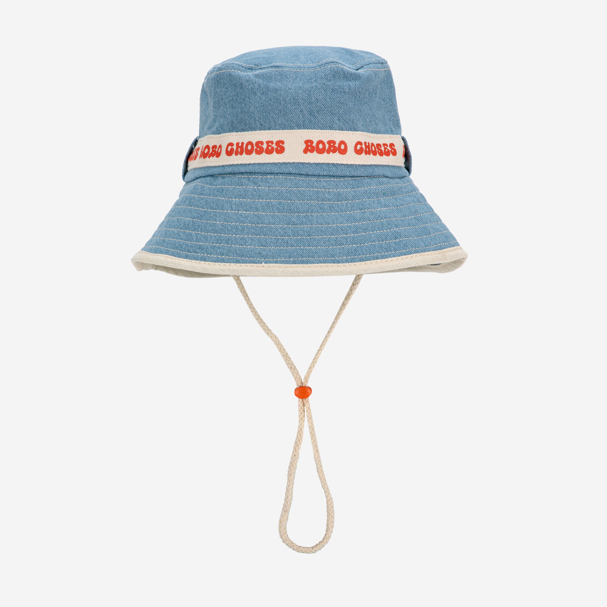 Girls Blue Printed Logo Denim Hat