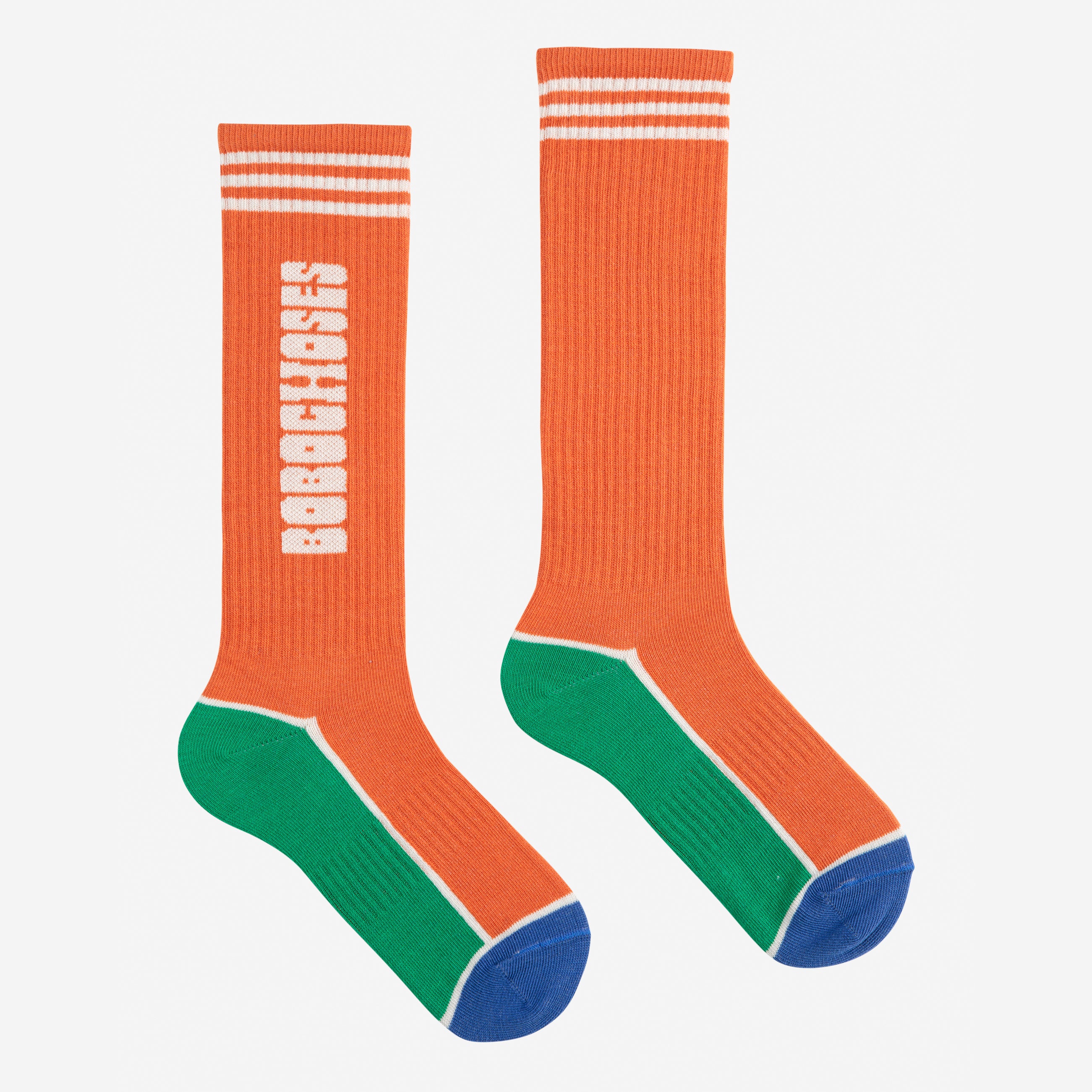 Boys & Girls Orange Embroidery Logo Cotton Socks