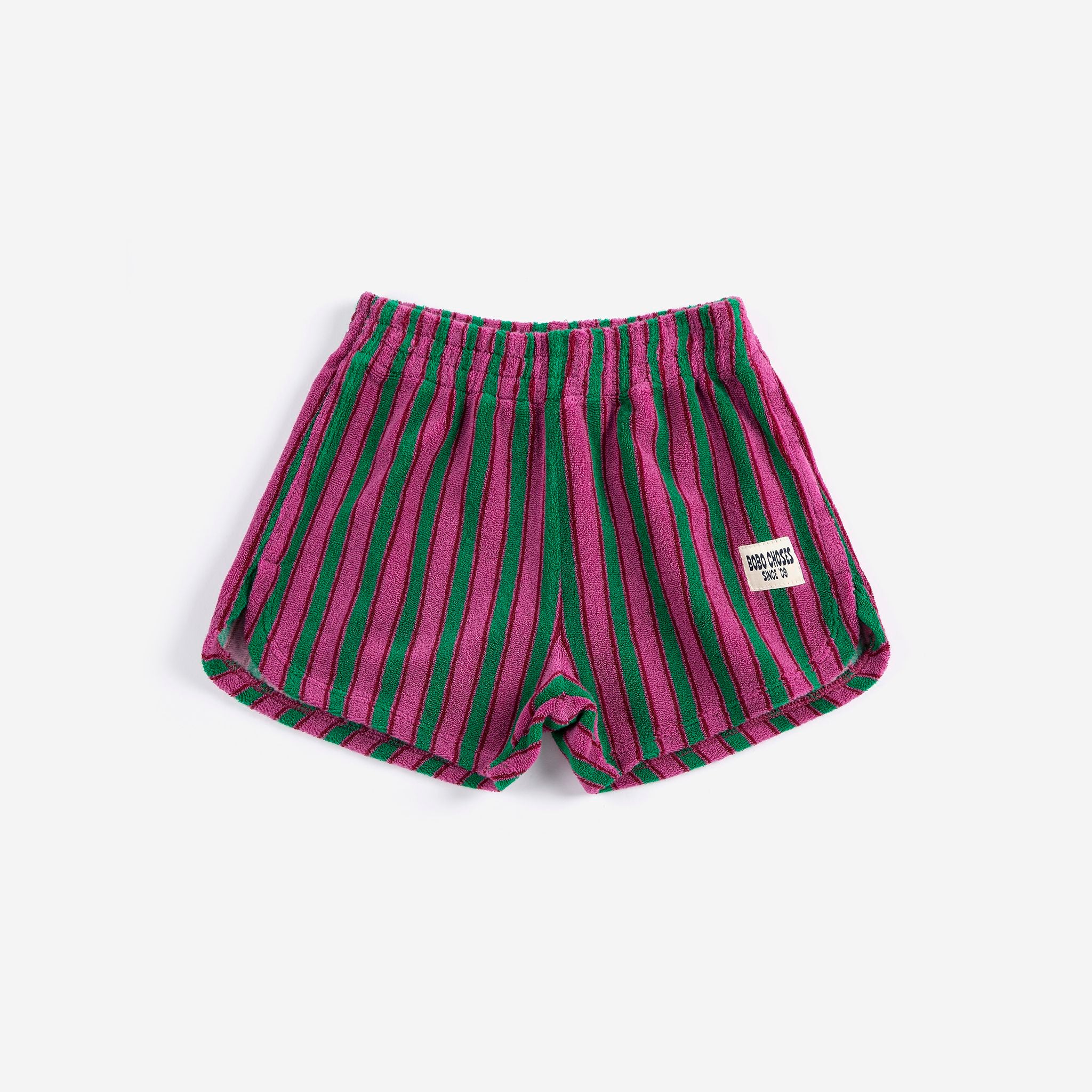 Boys & Girls Purple Stripes Cotton Shorts