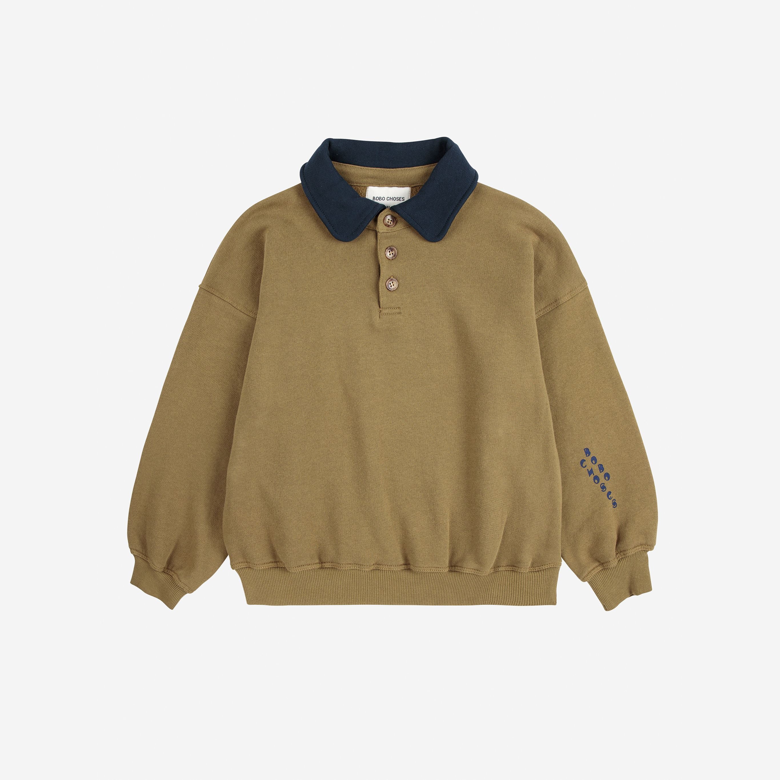 Boys & Girls Khaki Cotton Sweatshirt
