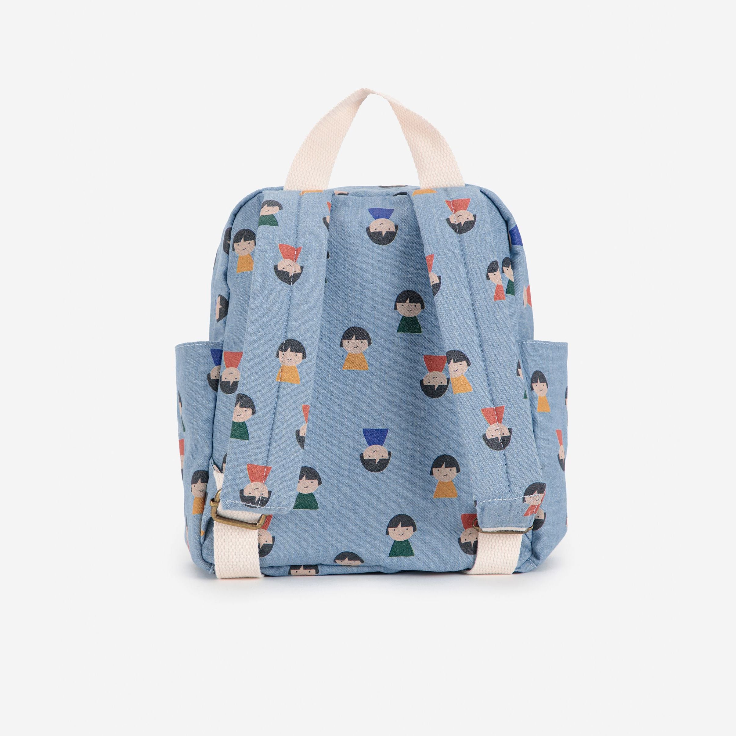 Boys & Girls Light Blue Printed Backpack