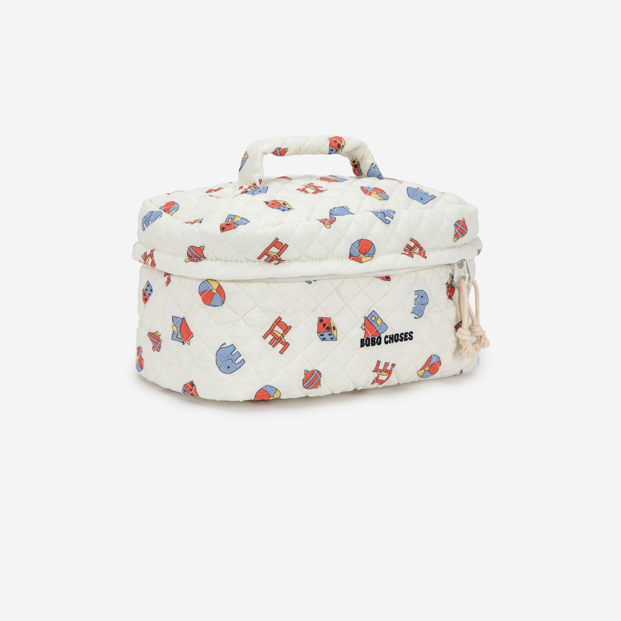 Boys & Girls White Printed Toys Storage Bag