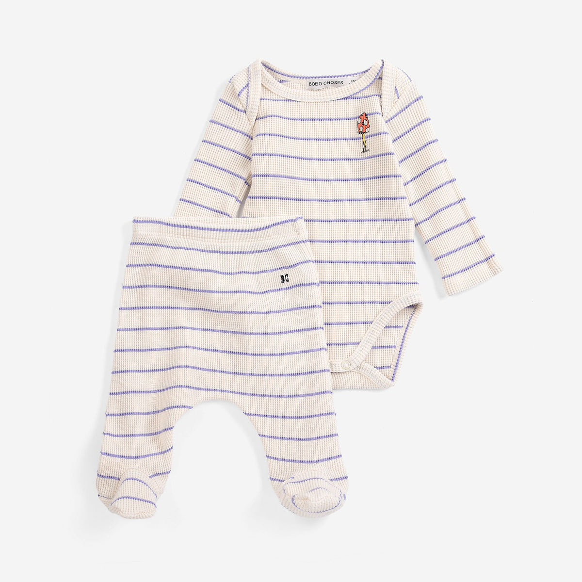 Baby Boys & Girls White Stripes Cotton Set(2 Pack)