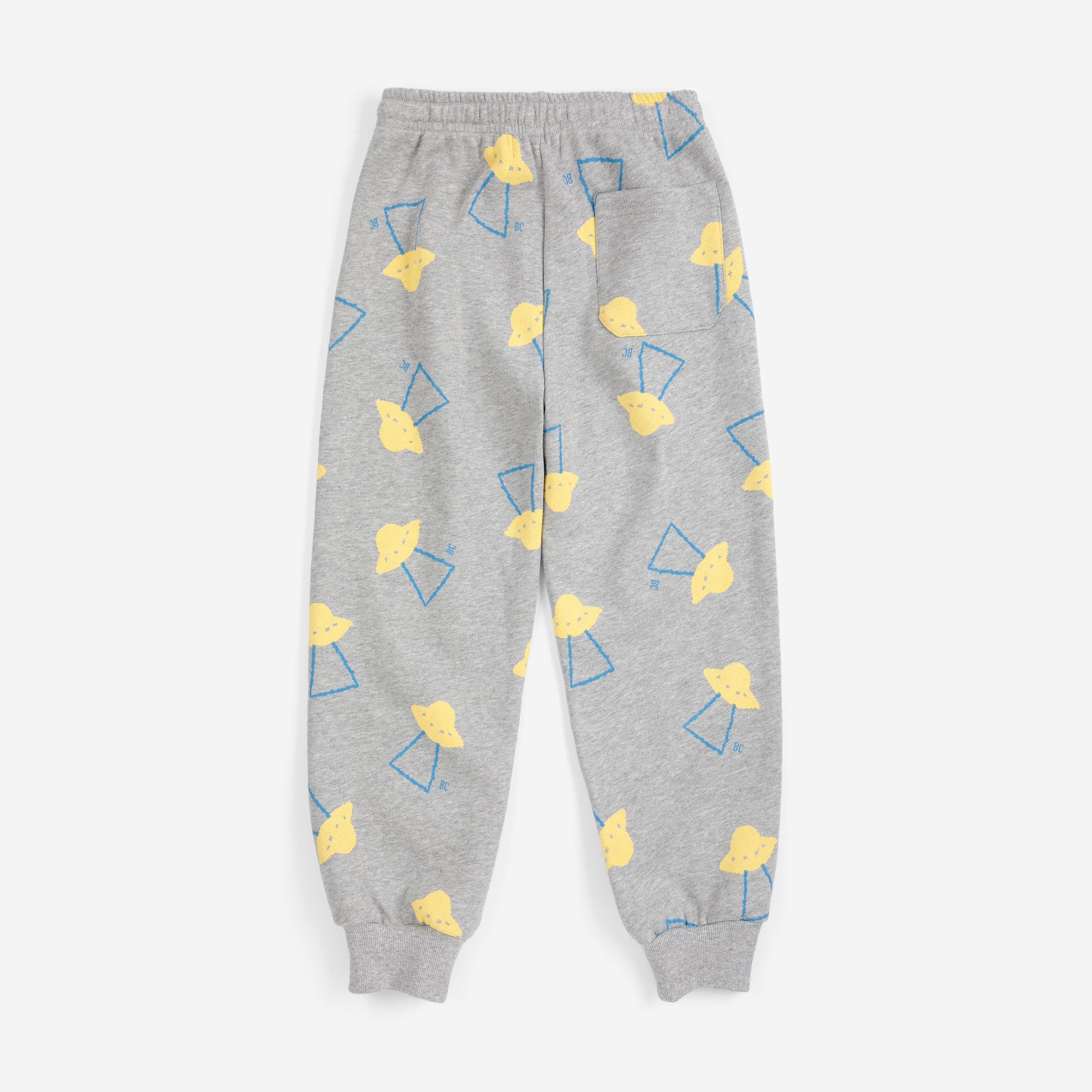 Boys & Girls Grey Printed Cotton Trousers