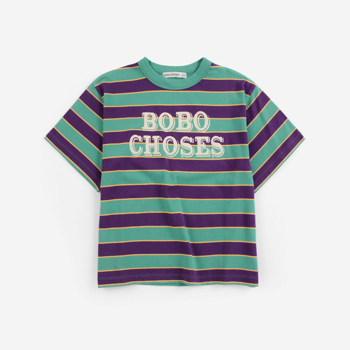 Boys & Girls Green Stripes Cotton T-Shirt