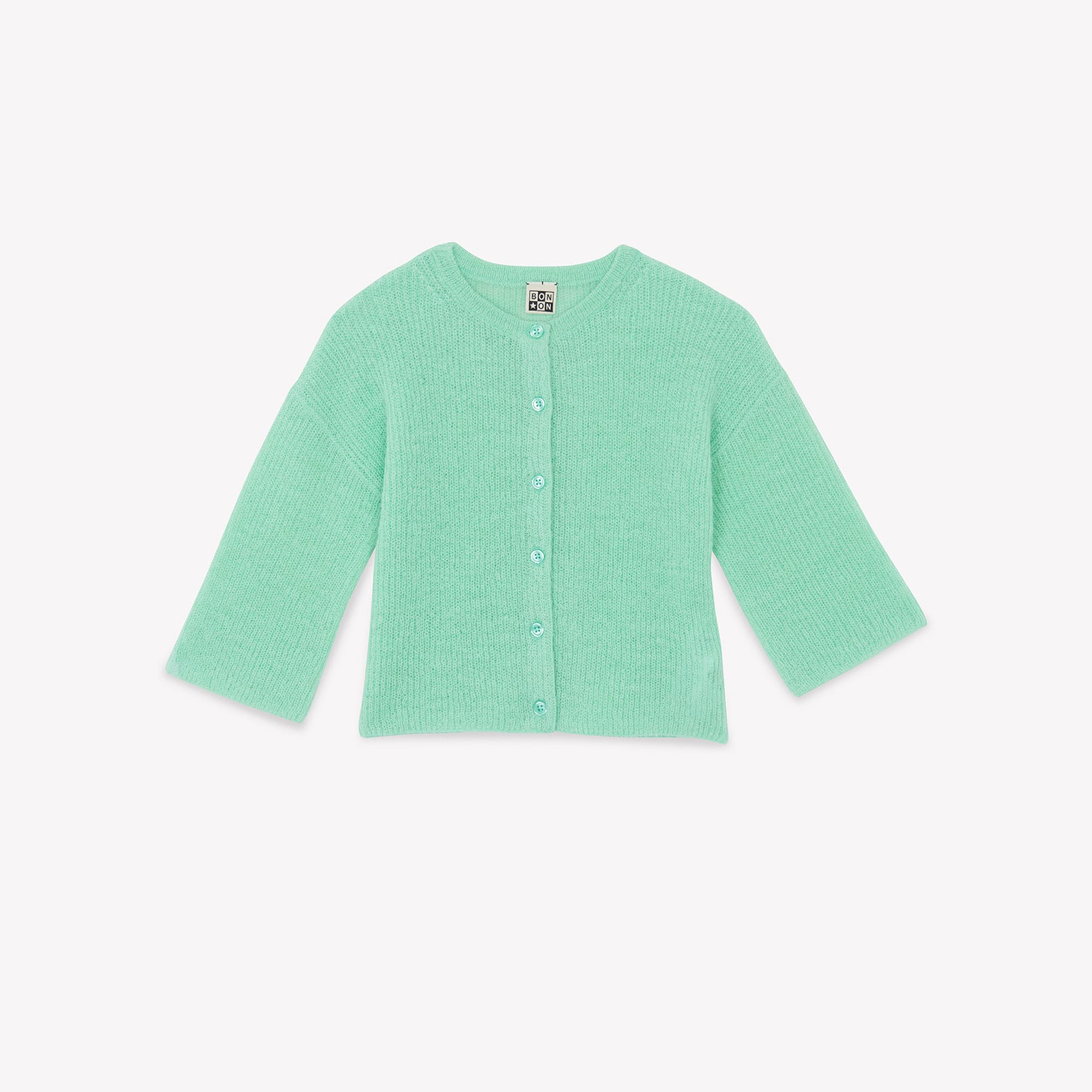 Girls Mint Green Knit Cardigan