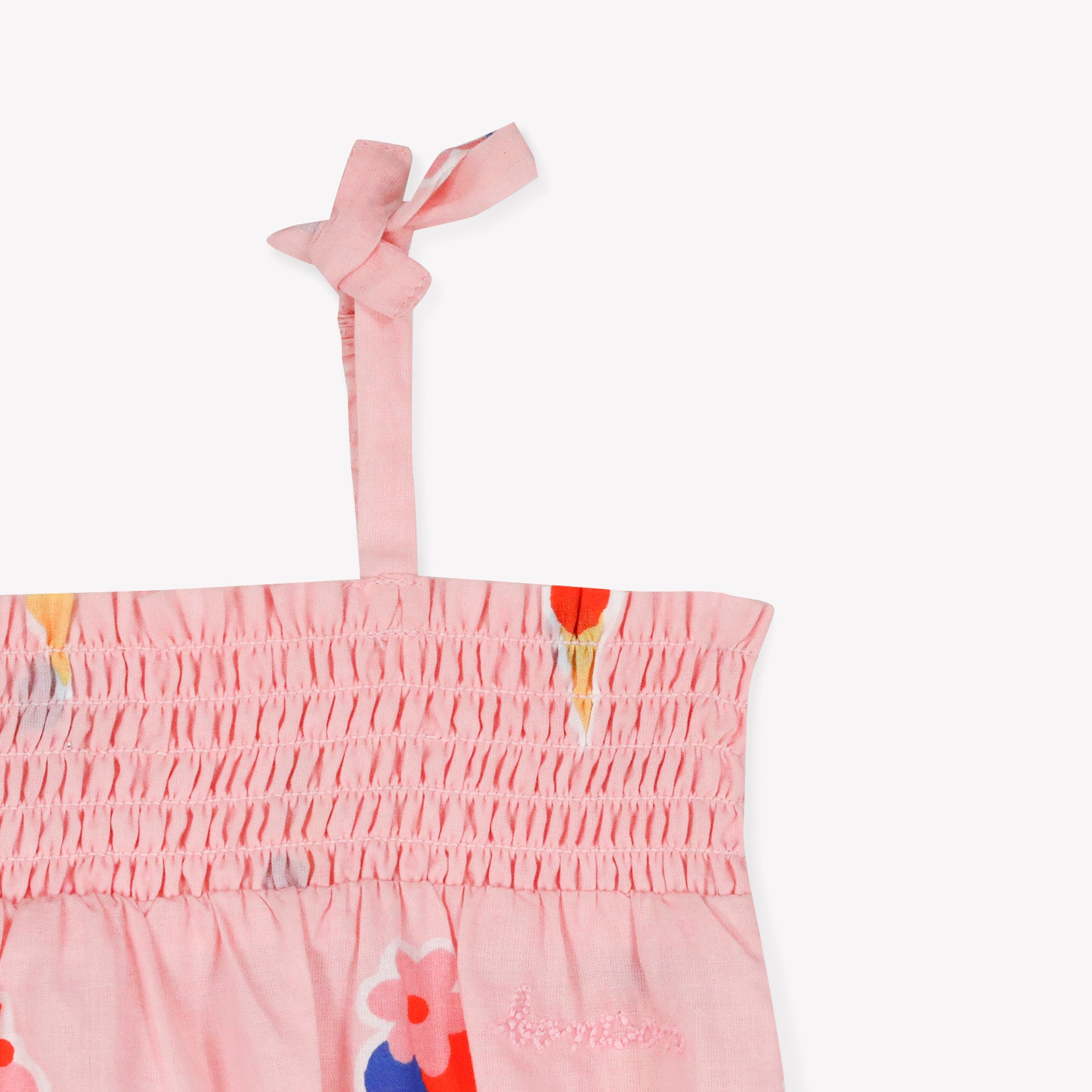 Grenouillère en coton rose imprimée crème glacée pour petites filles