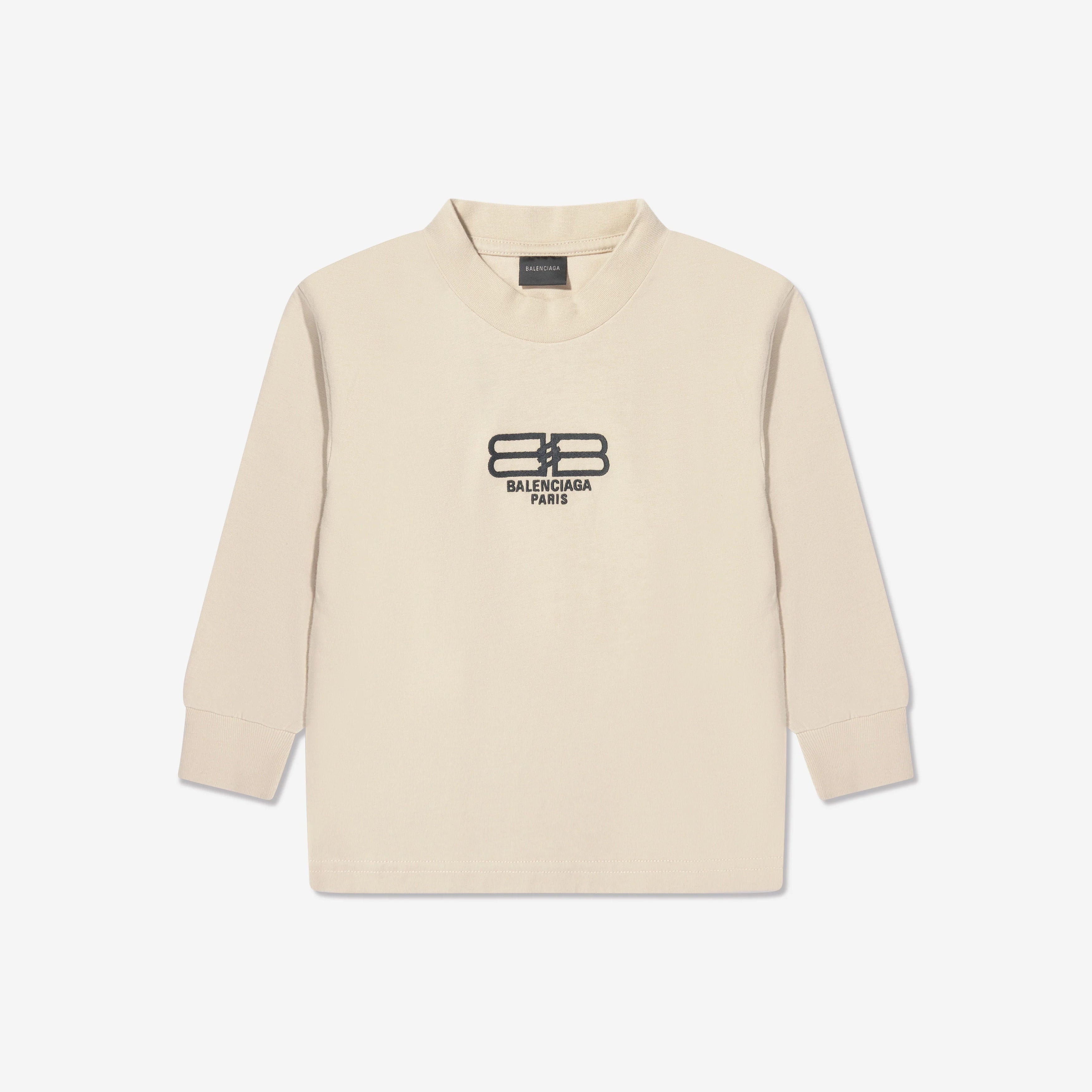 Boys & Girls Beige Logo Cotton T-Shirt