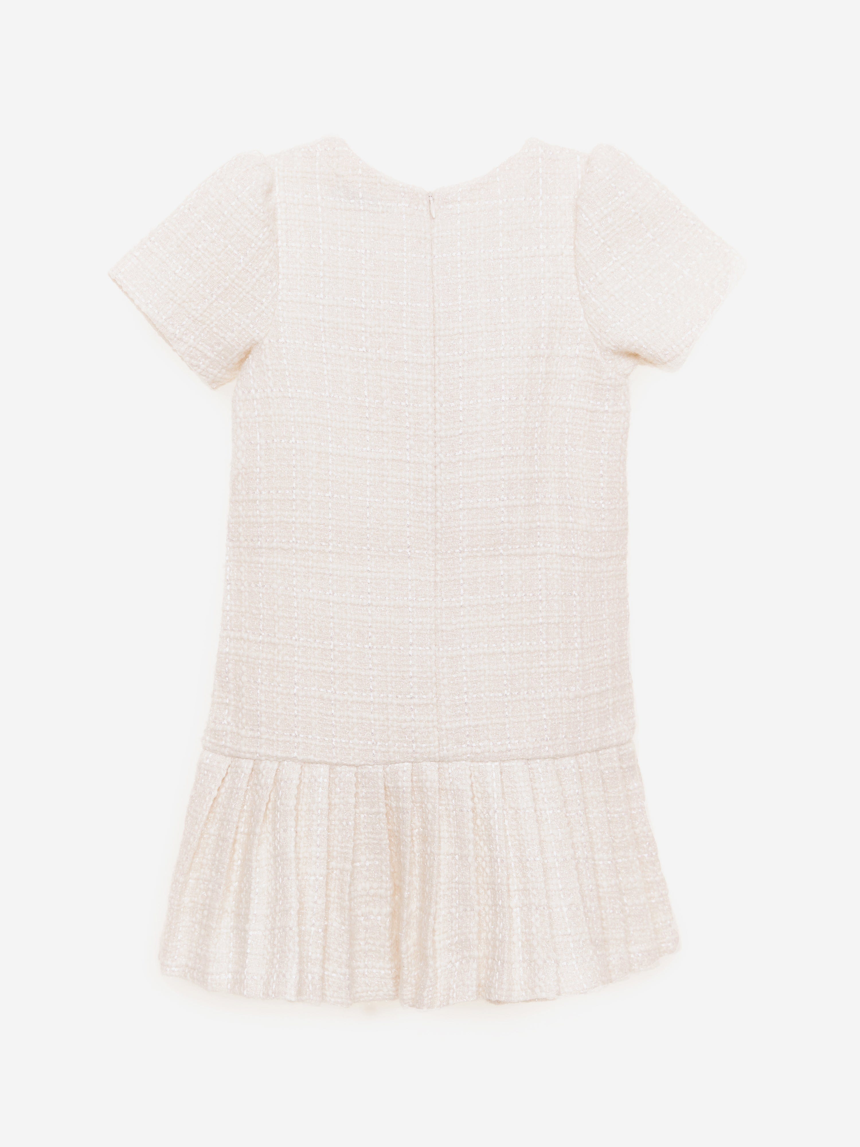 BCBG Girls Tweed Dress in Ivory