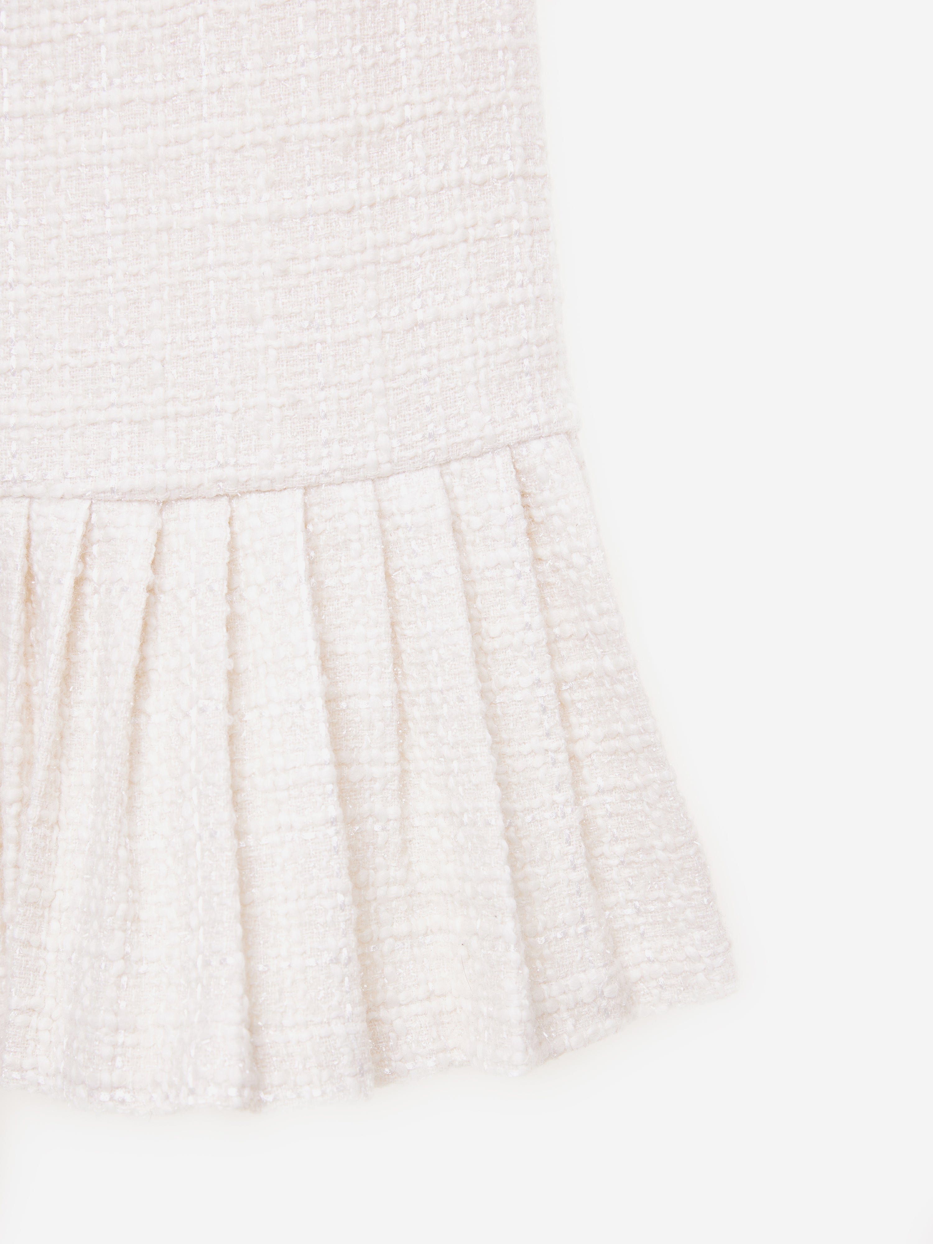 BCBG Girls Tweed Dress in Ivory