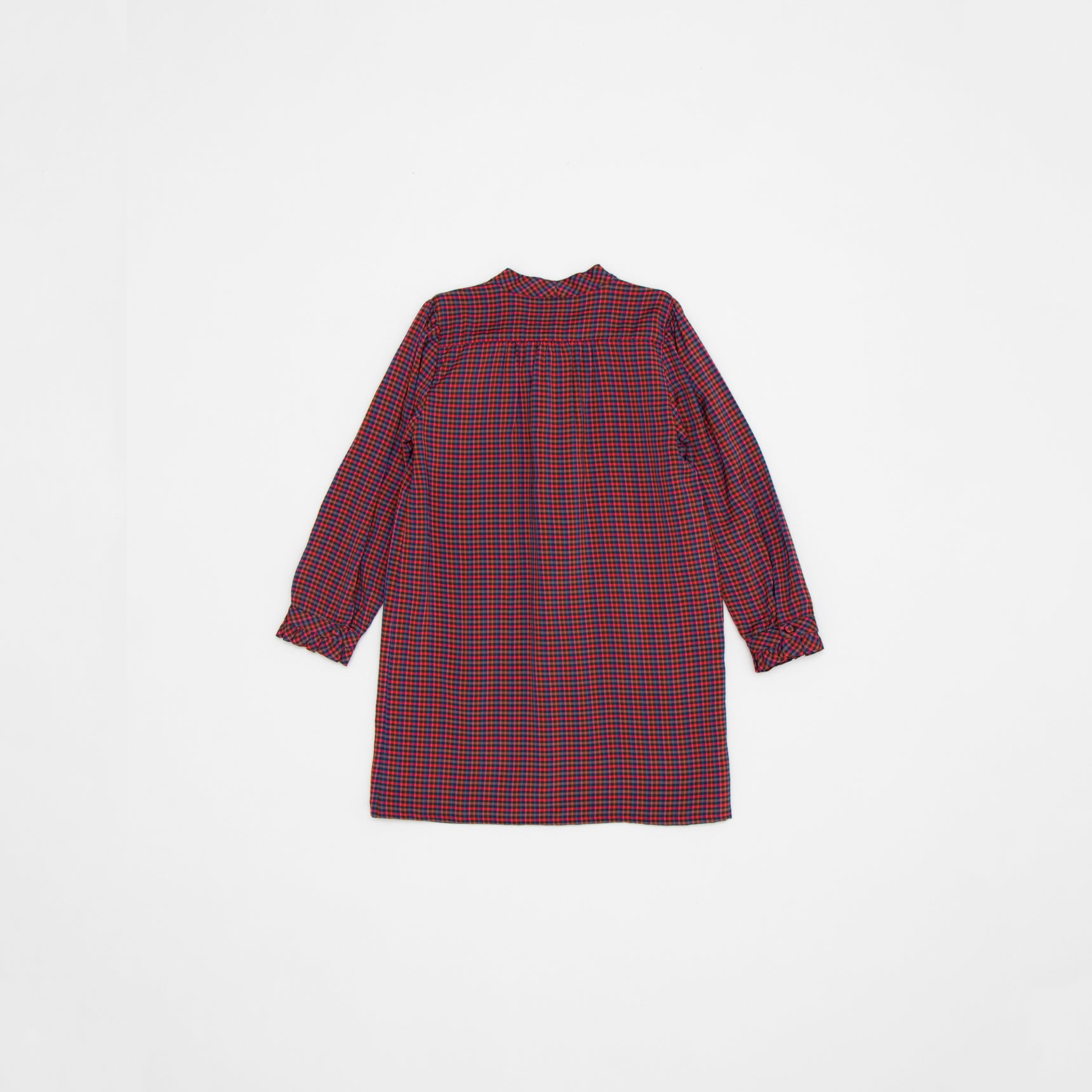 Girls Multicolor Check Dress