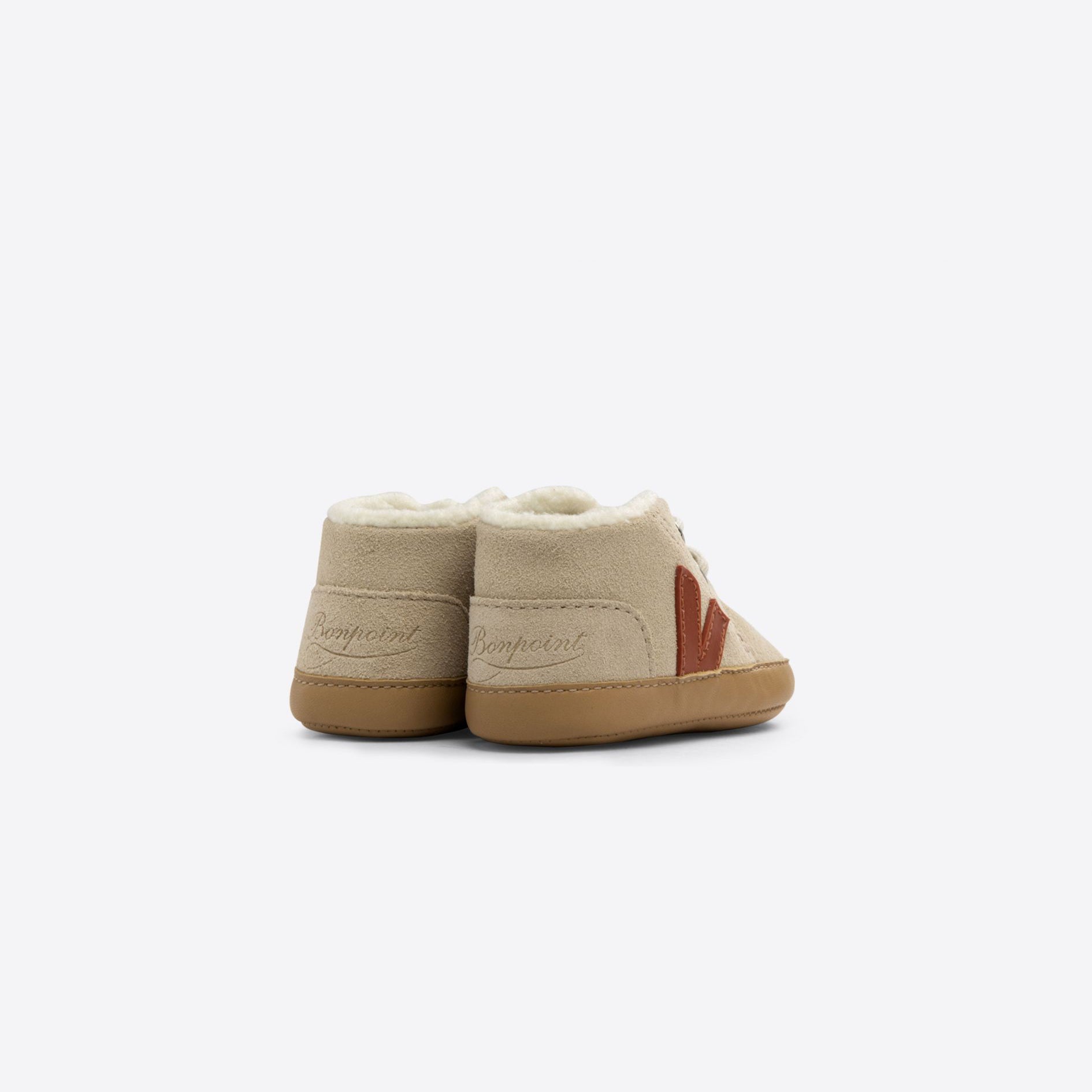 Chaussures bébé en daim beige pour garçons et filles