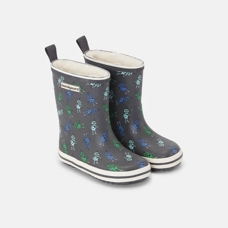 Boys & Girls Grey "Charly High Warm" Rain Shoes