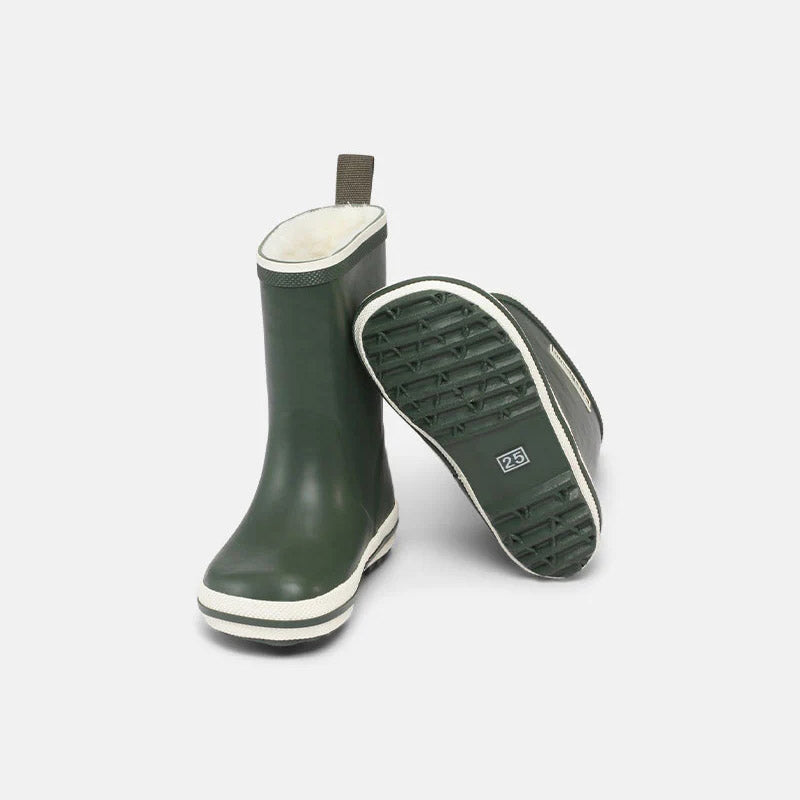 Boys & Girls Green "Charly High Warm" Rain Shoes