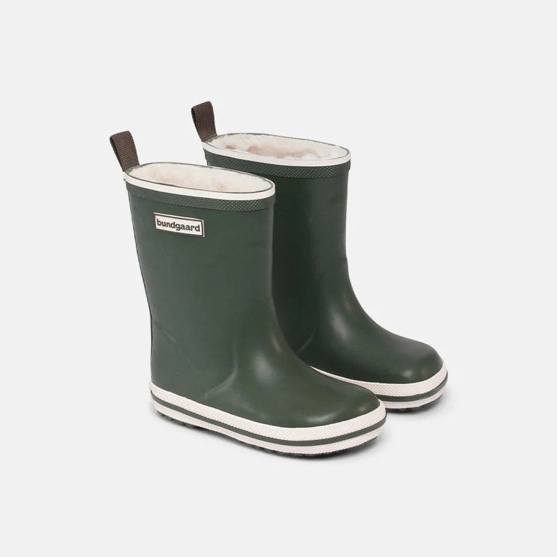 Boys & Girls Green "Charly High Warm" Rain Shoes
