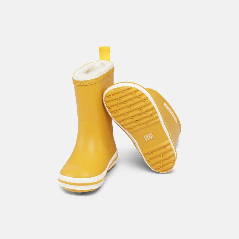 Boys & Girls Yellow "Charly High Warm" Rain Shoes