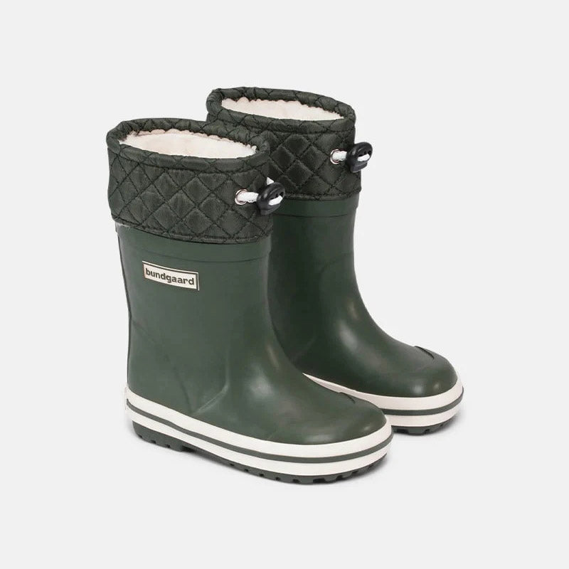 Boys & Girls Green "Sailor High Warm" Rain Shoes