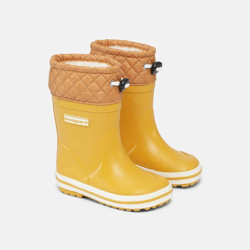Boys & Girls Yellow "Sailor High Warm" Rain Shoes